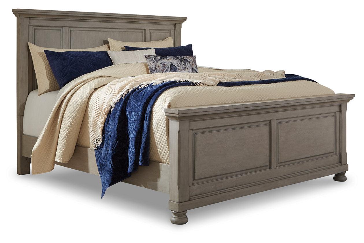 Lettner Light Gray King Panel Bed - Image 6