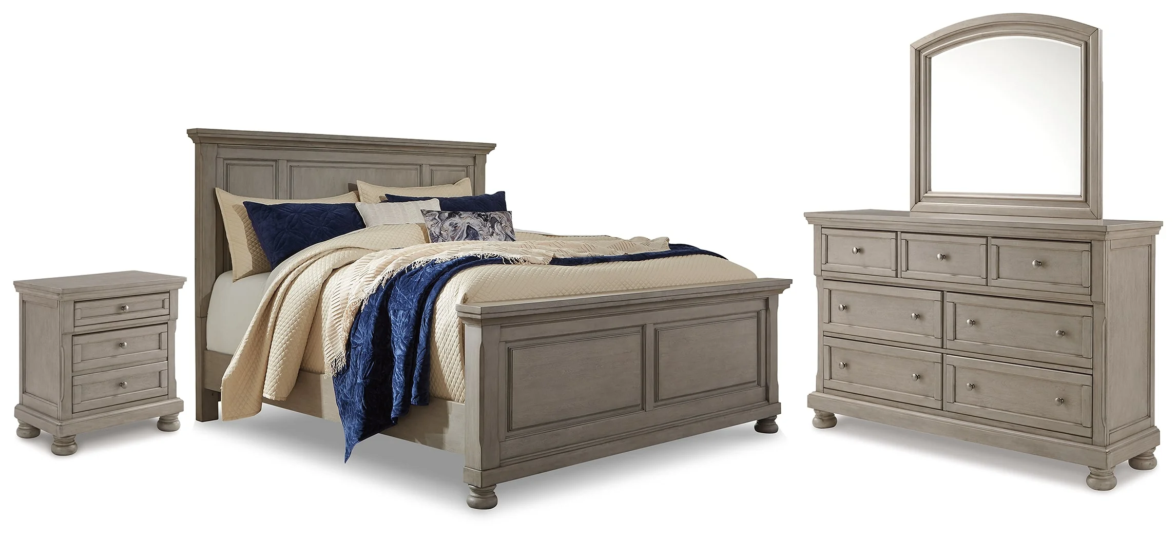 Lettner Light Gray Panel Bedroom Set - Image 7