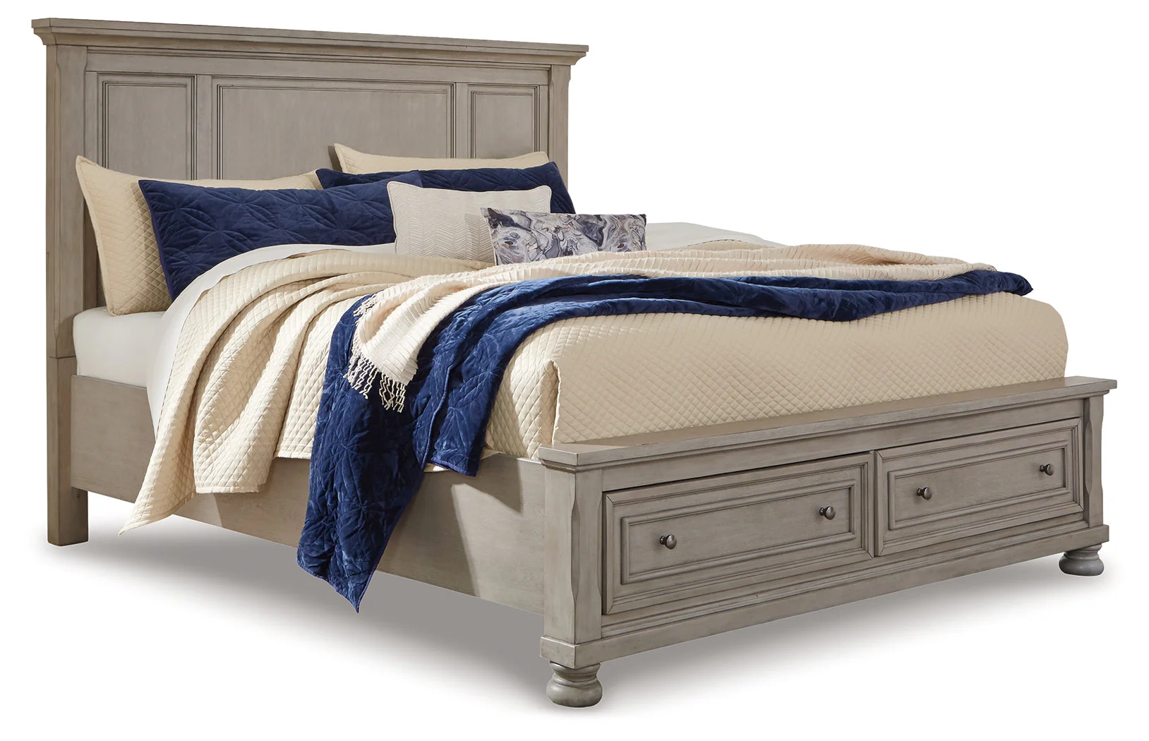 Lettner Light Gray Storage Platform Bedroom Set - Image 7