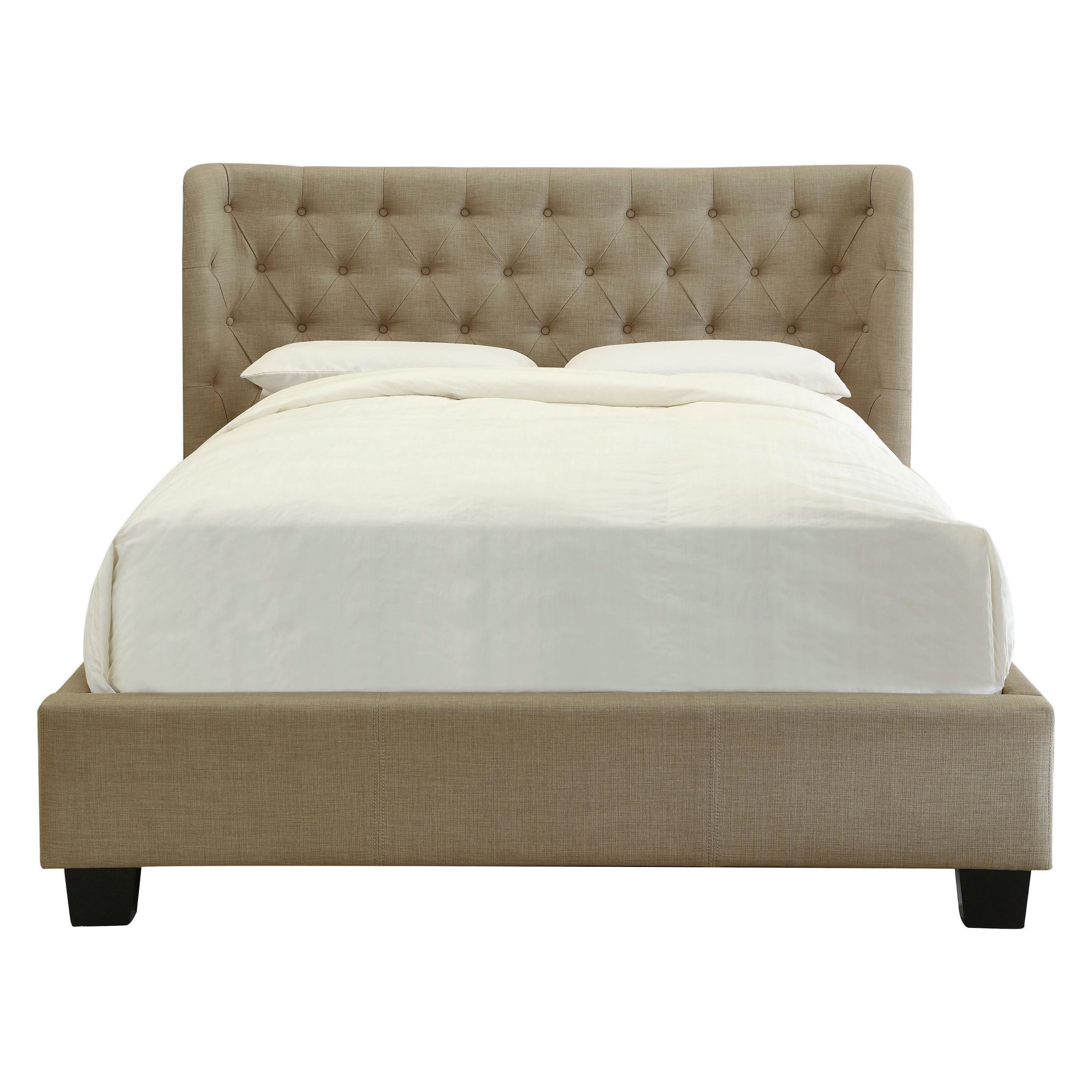 Levi Tufted Platform Bed in Toast Linen - Image 5