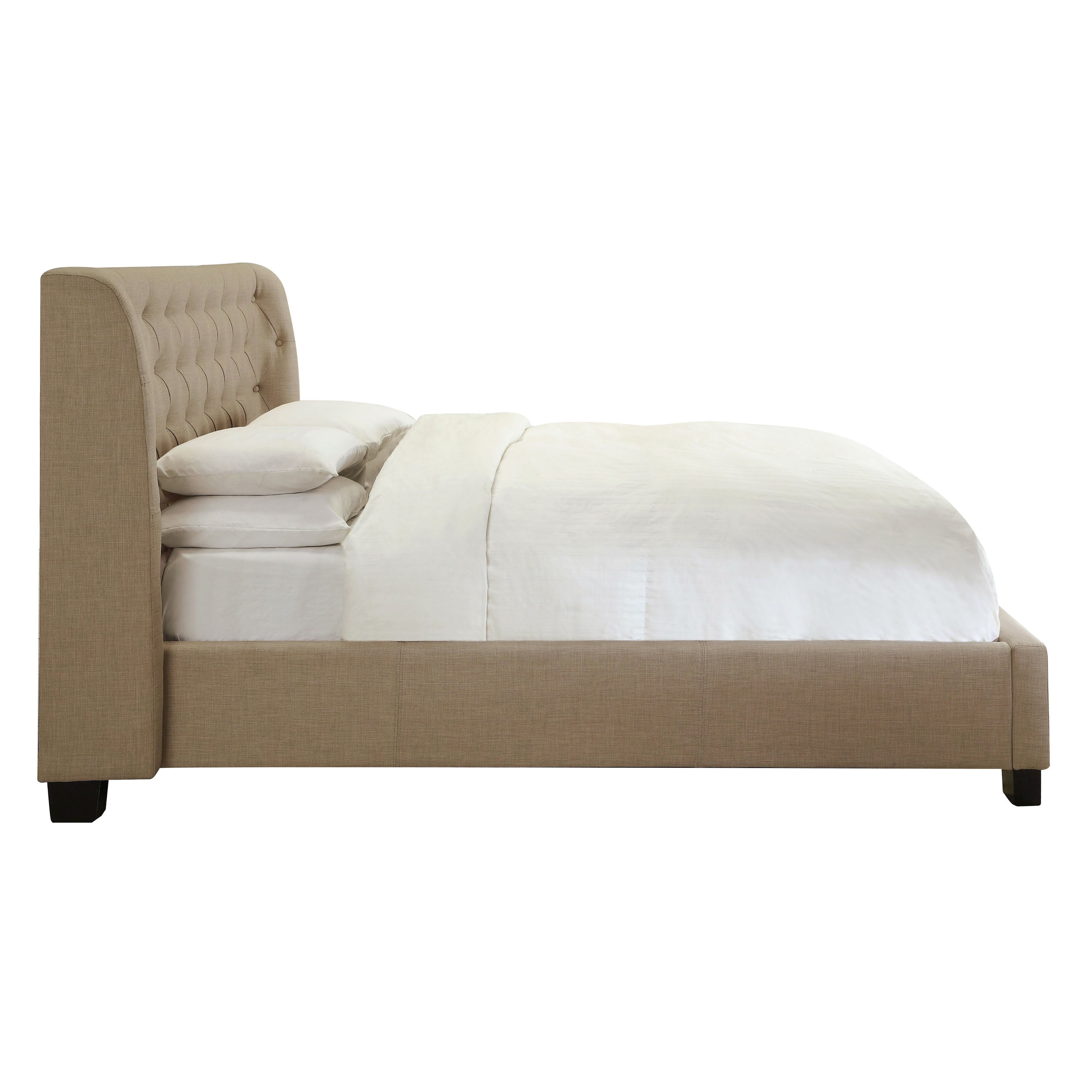 Levi Tufted Platform Bed in Toast Linen - Image 7