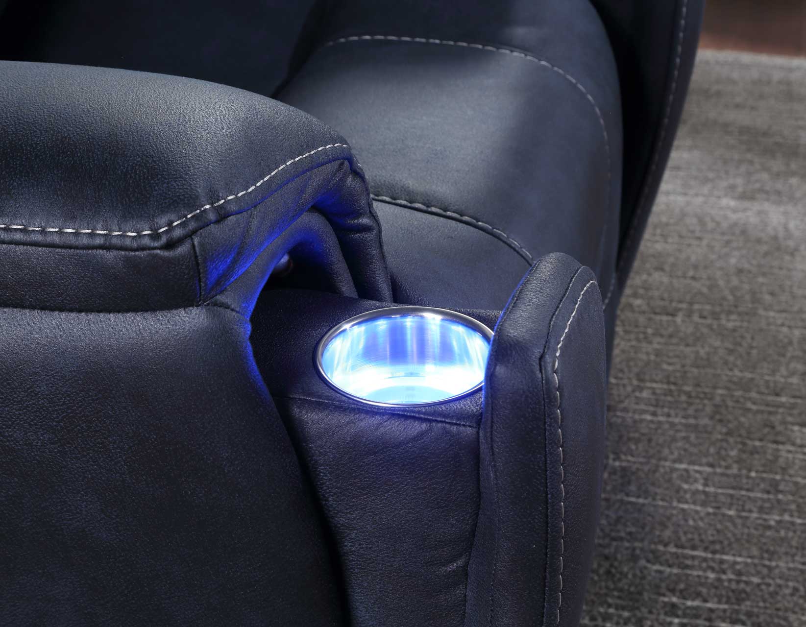 Lexington Ocean Blue Triple-Power Media Recliner - Image 15