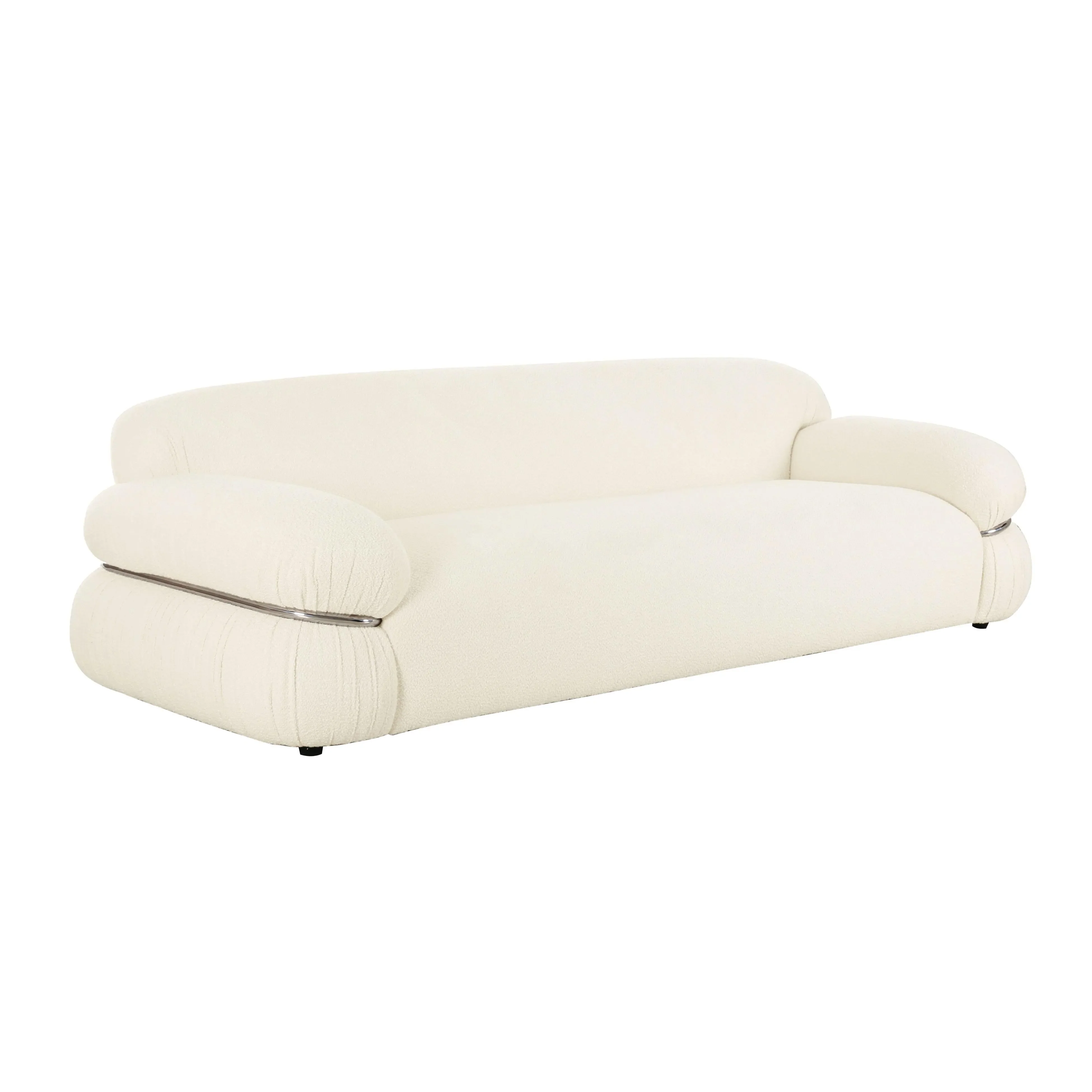 Leyla Cream Boucle Sofa - Image 6