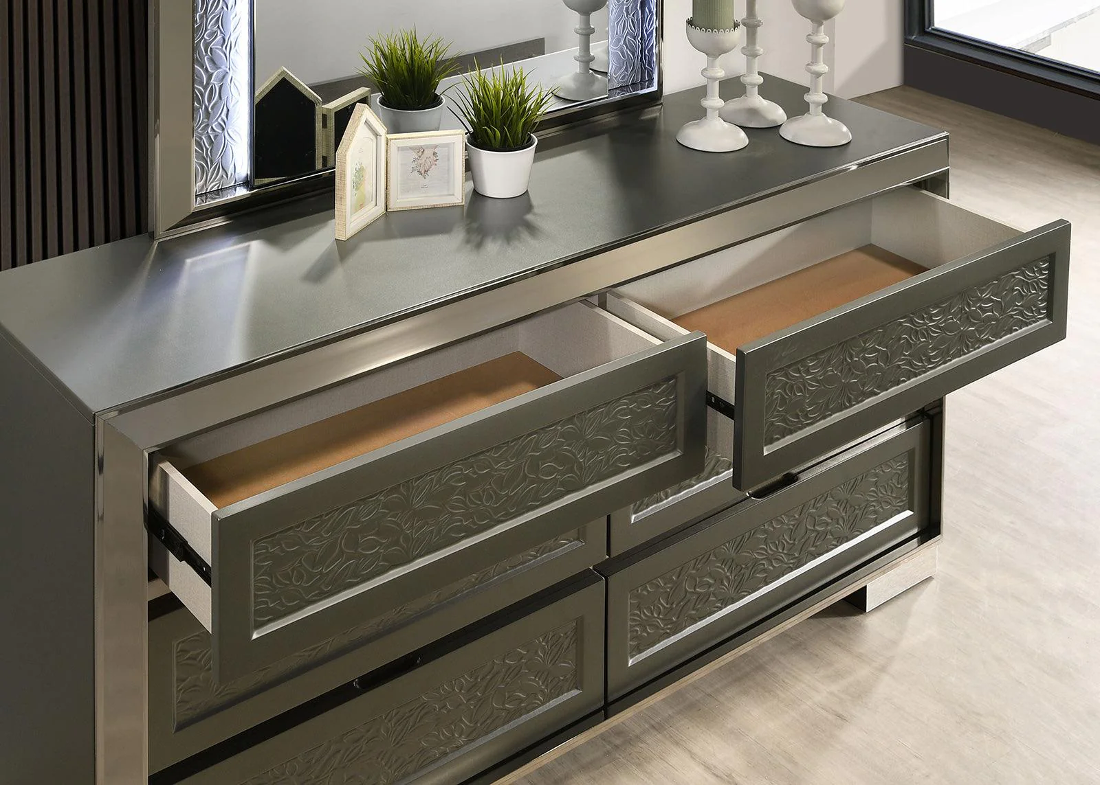 Leyland Dark Gray Dresser - Image 2