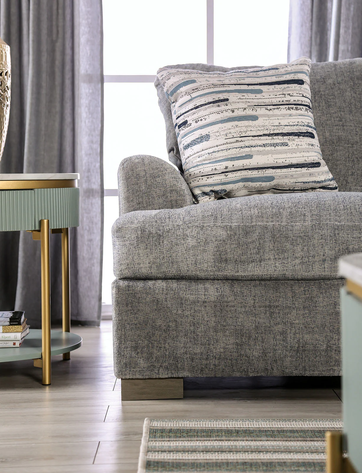 Leytonstone Gray Sofa & Loveseat - Image 7