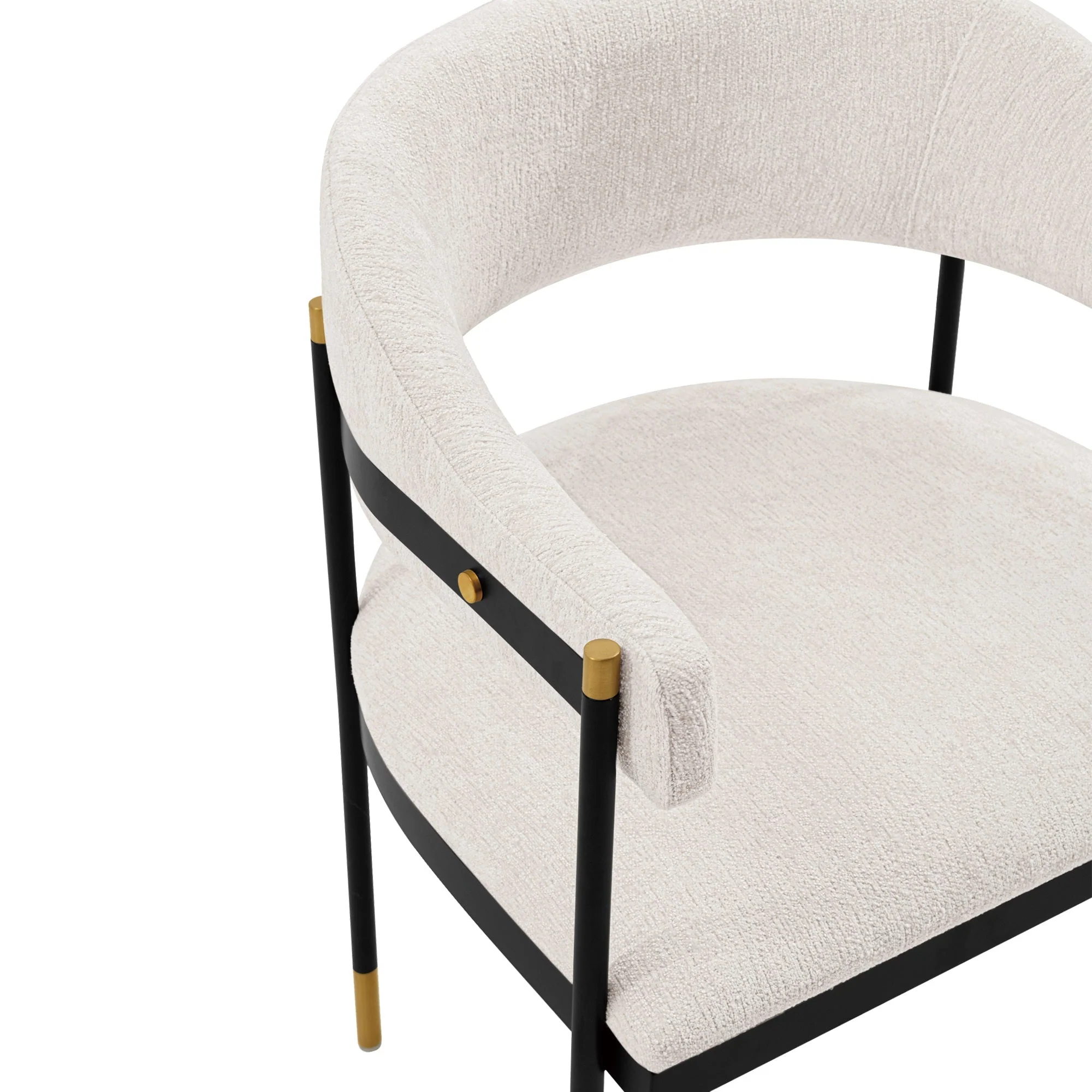 Lia Dining Armchair in Cream - Image 4