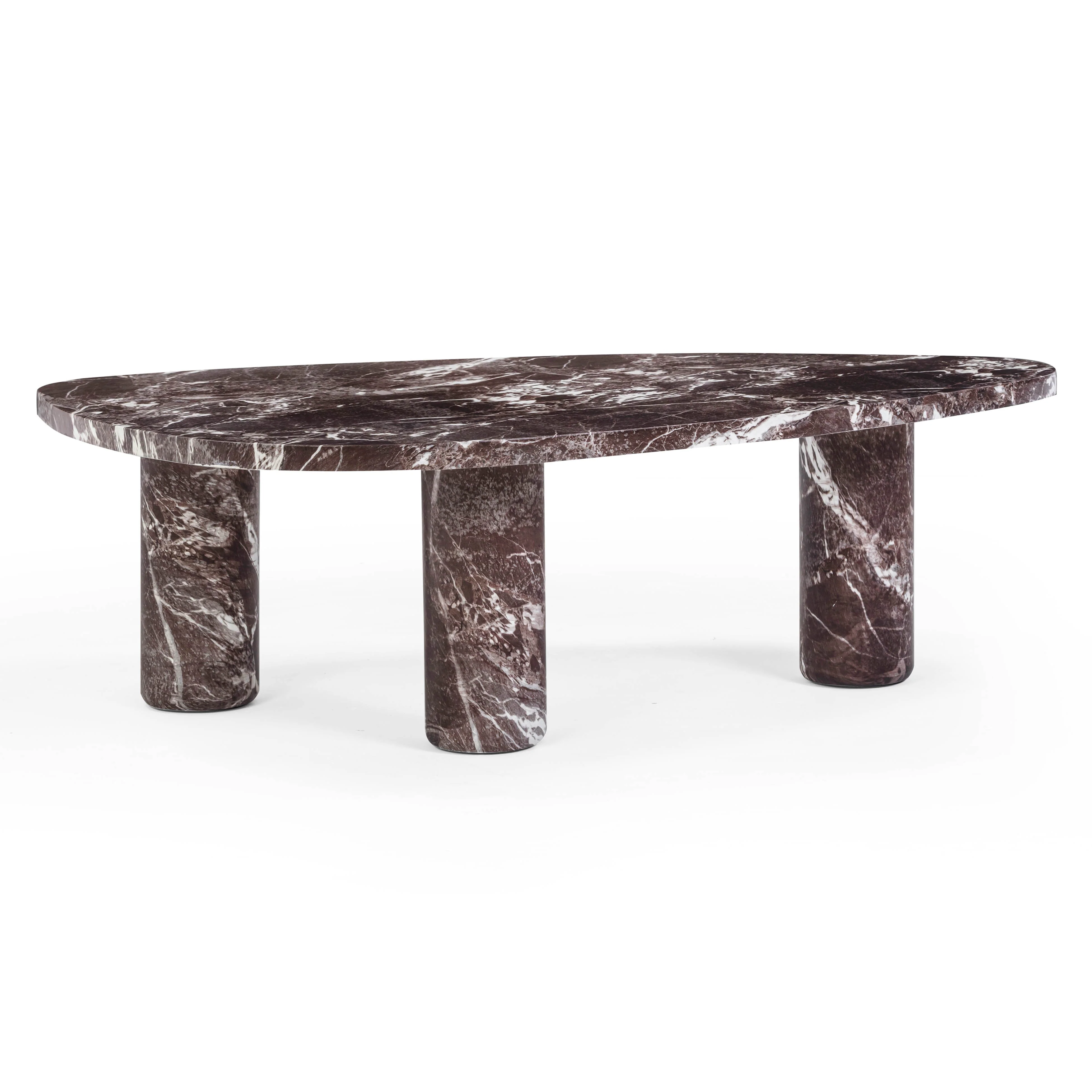 Libby Faux Red Levanto Marble Indoor/Outdoor Coffee Table (36"-48") - Image 11