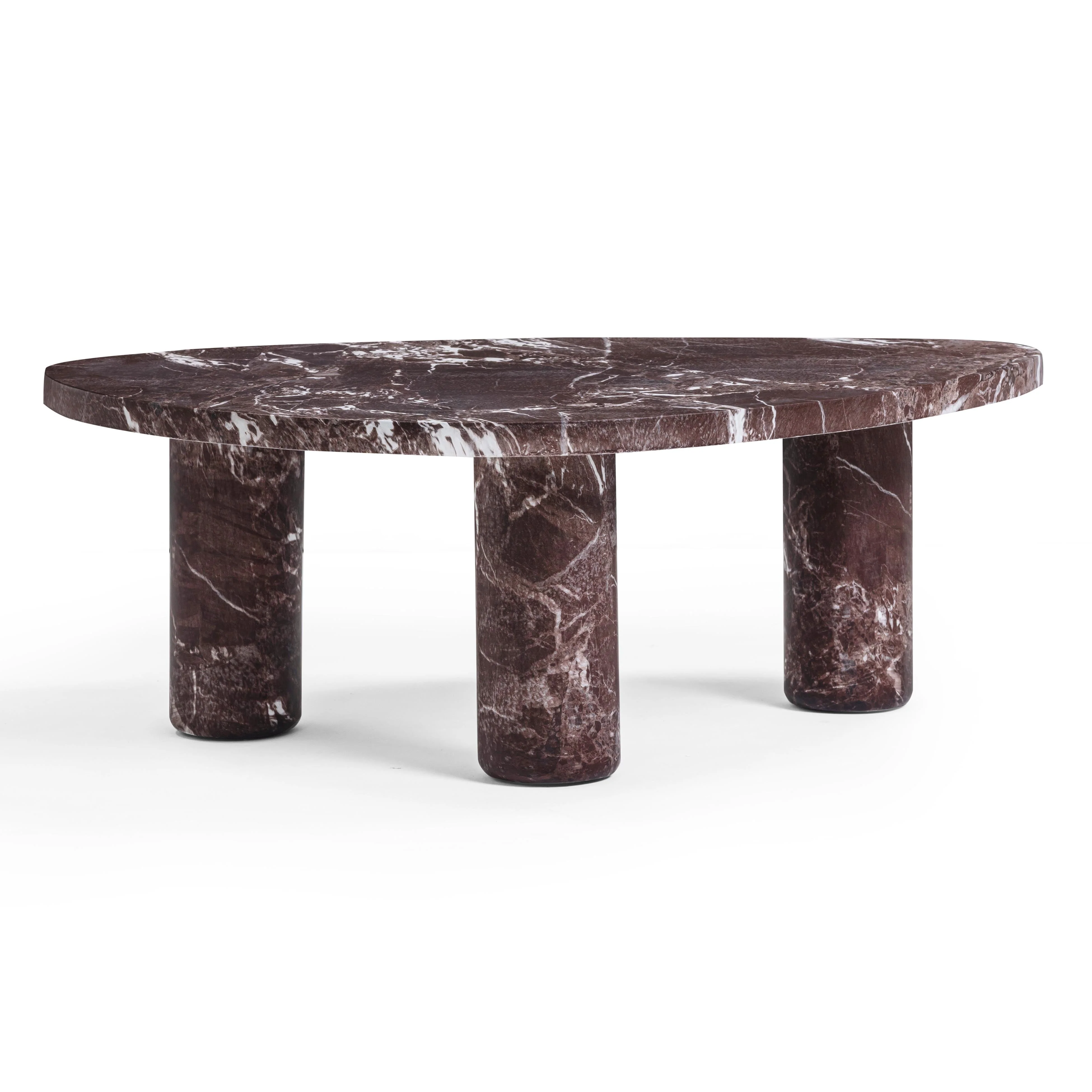 Libby Faux Red Levanto Marble Indoor/Outdoor Coffee Table (36"-48") - Image 3