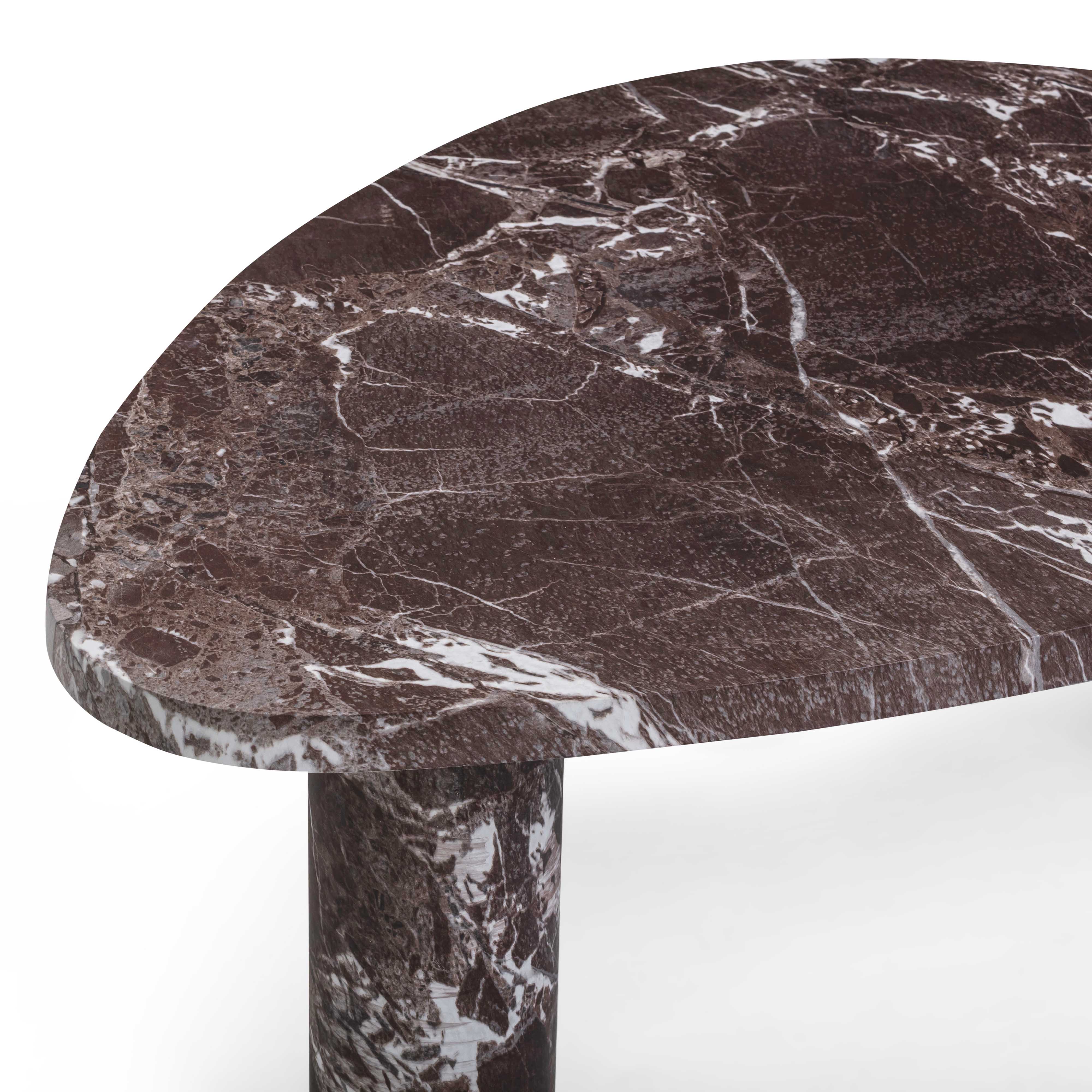 Libby Faux Red Levanto Marble Indoor/Outdoor Coffee Table (36"-48") - Image 5