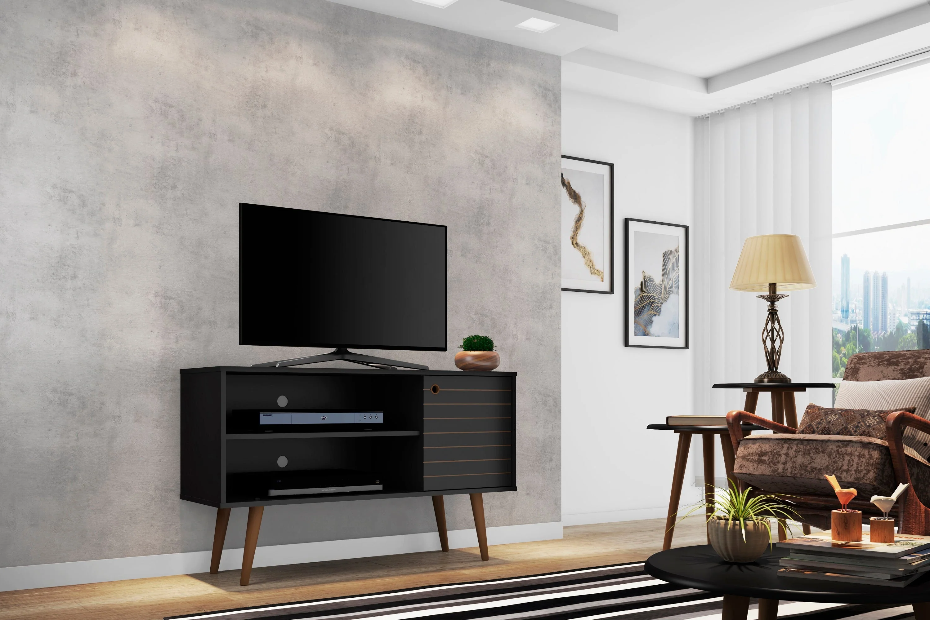 Liberty 42.52 TV Stand in Black - Image 2
