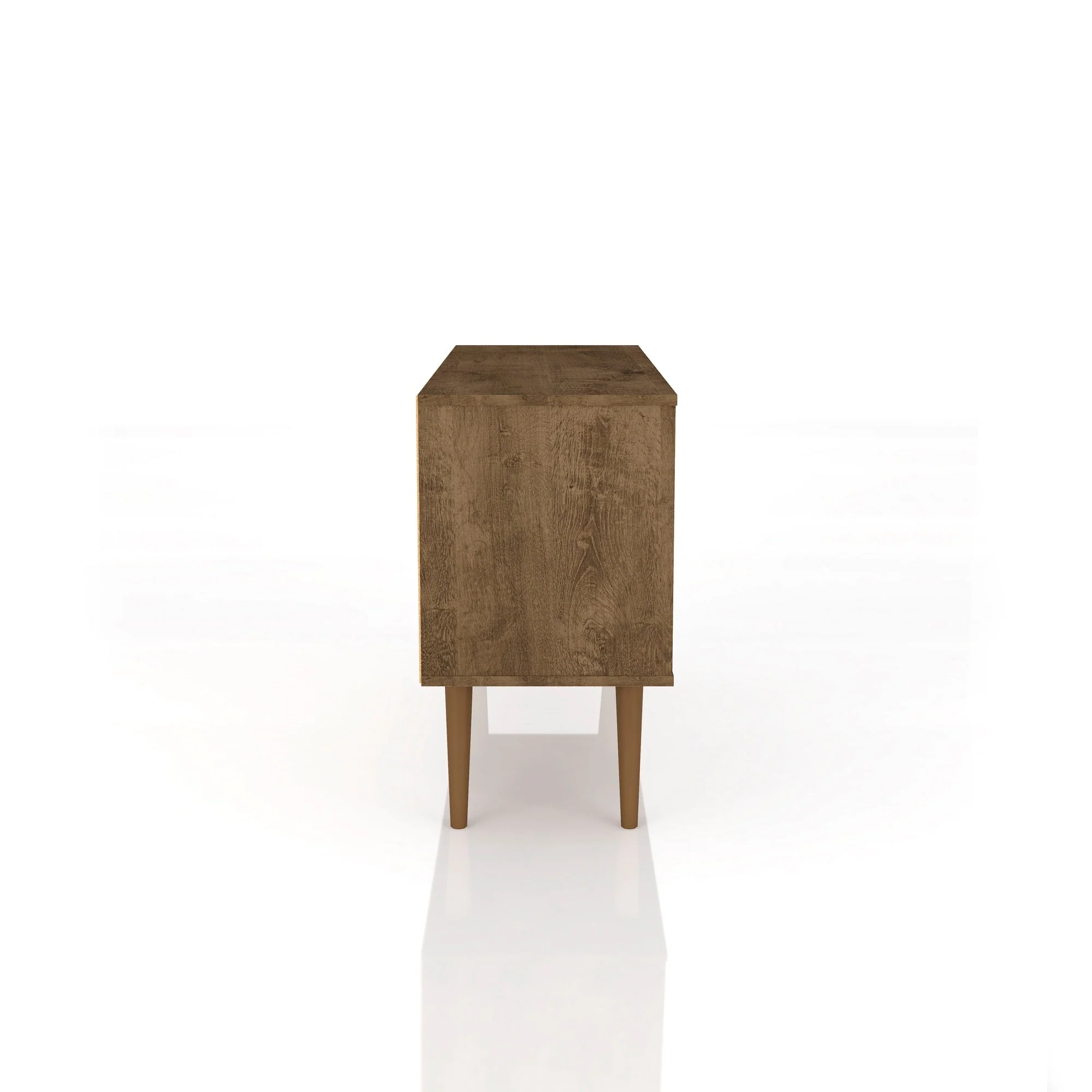Liberty 42.52 TV Stand in Rustic Brown and 3D Brown Prints - Image 5