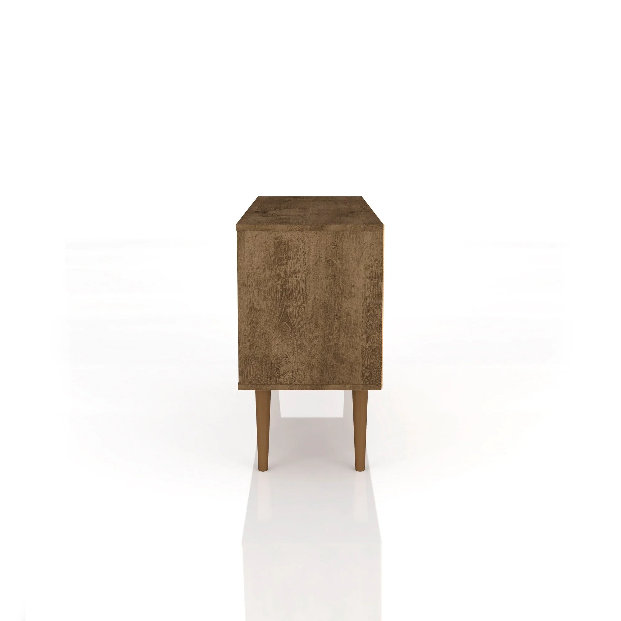 Liberty 42.52 TV Stand in Rustic Brown and 3D Brown Prints - Image 6