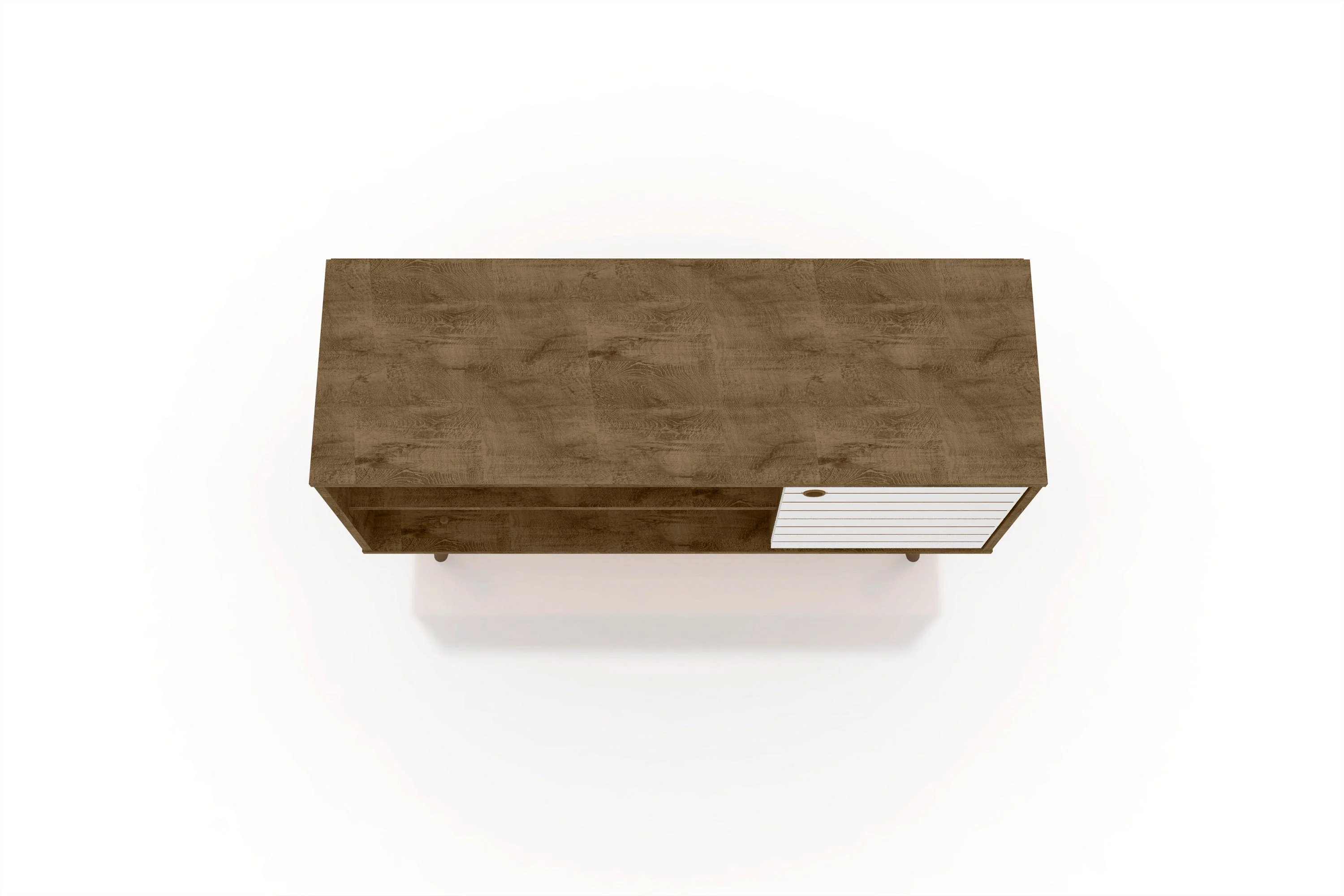 Liberty 42.52 TV Stand in Rustic Brown and White - Image 7
