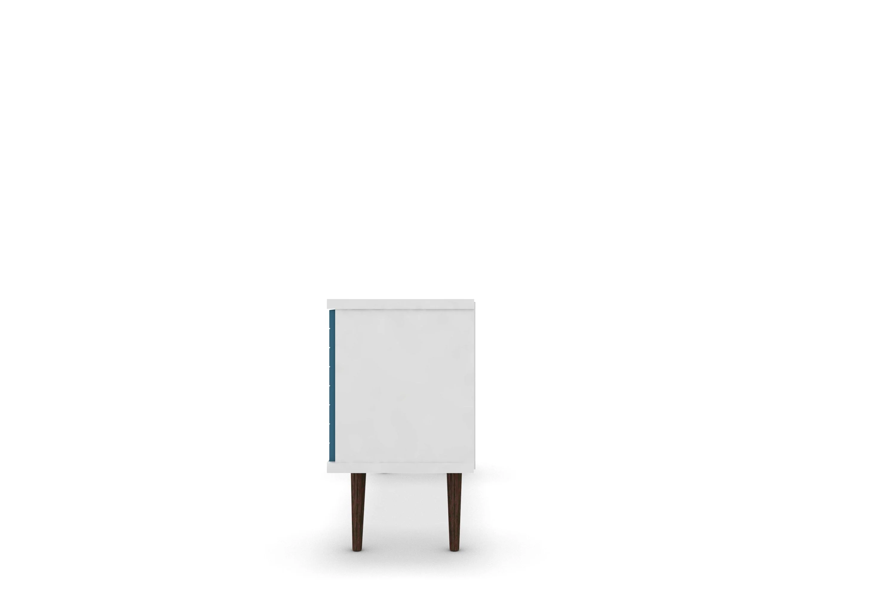 Liberty 53.14" Mid-Century Modern TV Stand in White and Aqua Blue - Image 5