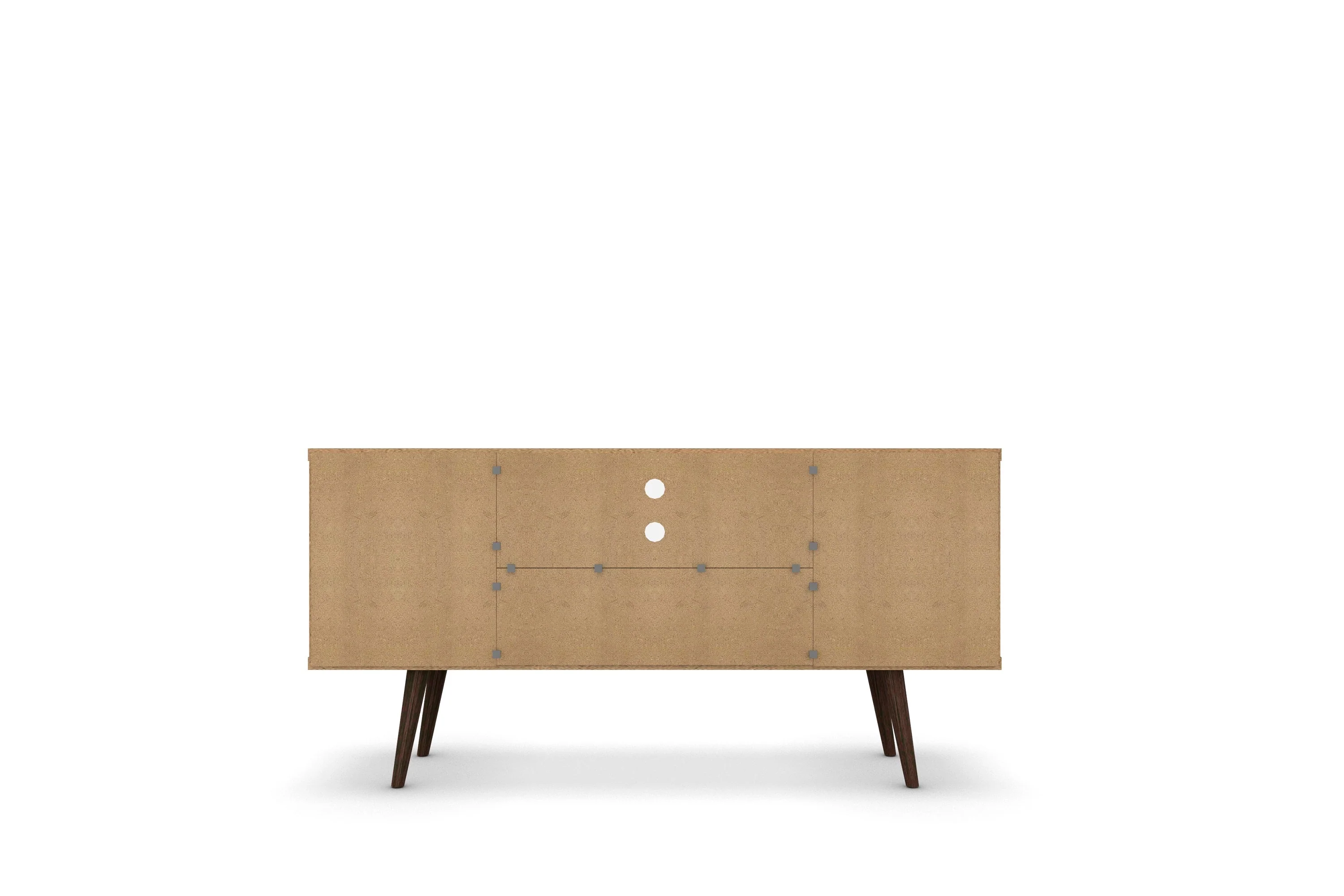 Liberty 53.14" Mid-Century Modern TV Stand in White and Aqua Blue - Image 9