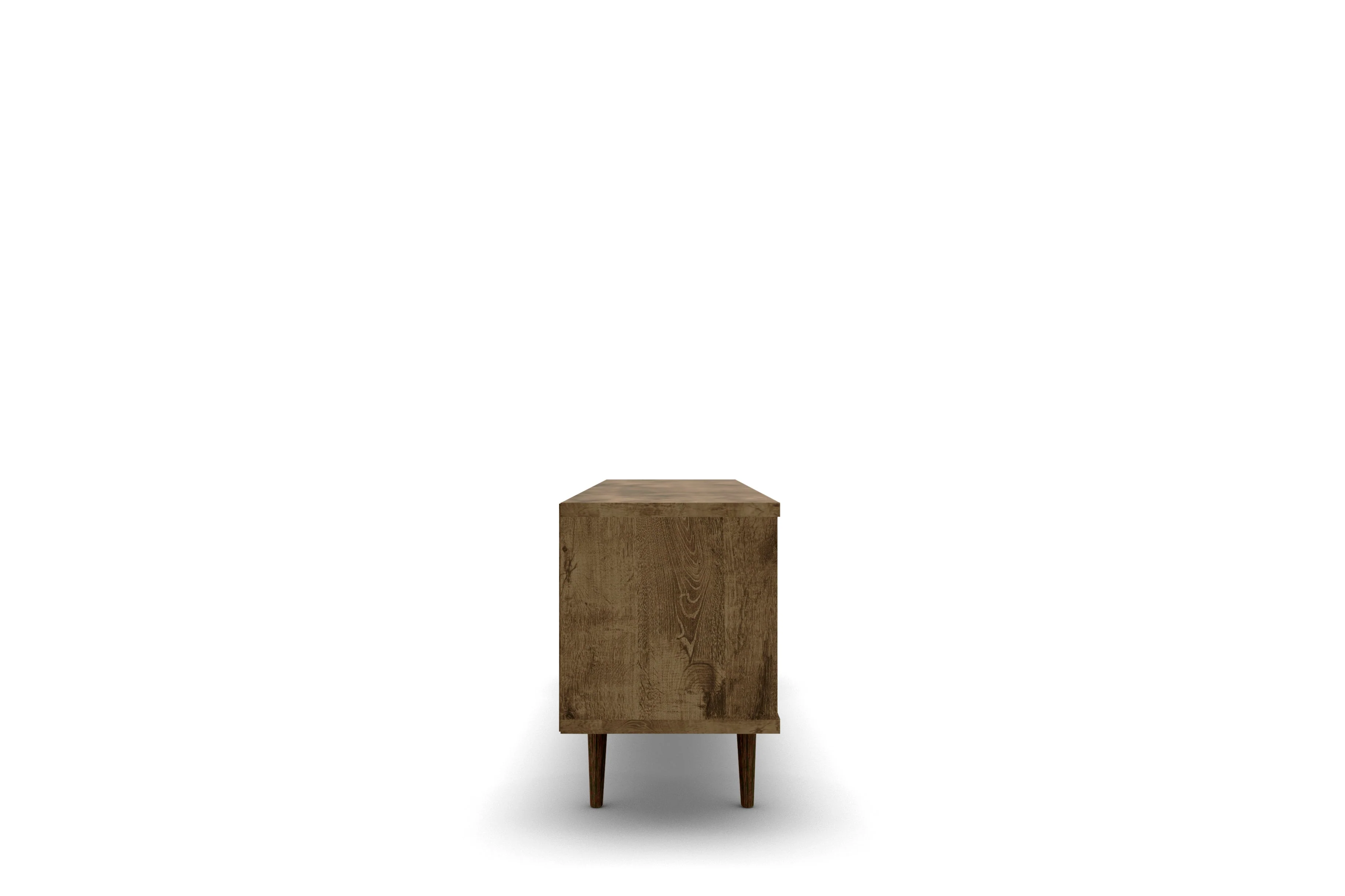 Liberty 62.99" Mid-Century Modern TV Stand in Rustic Brown - Image 6