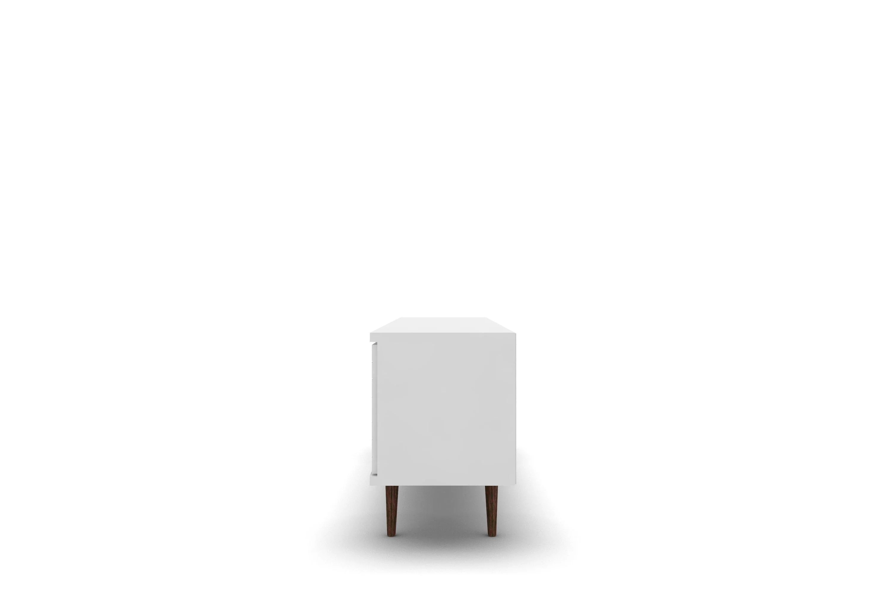 Liberty 62.99" Mid-Century Modern TV Stand in White - Image 5