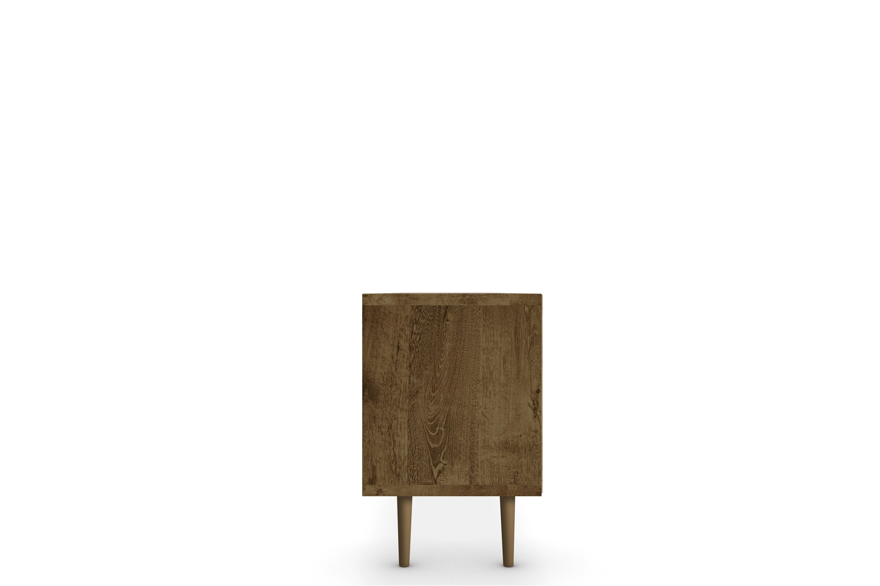 Liberty 70.86" Mid-Century Modern TV Stand in Rustic Brown and 3D Brown Prints - Image 6