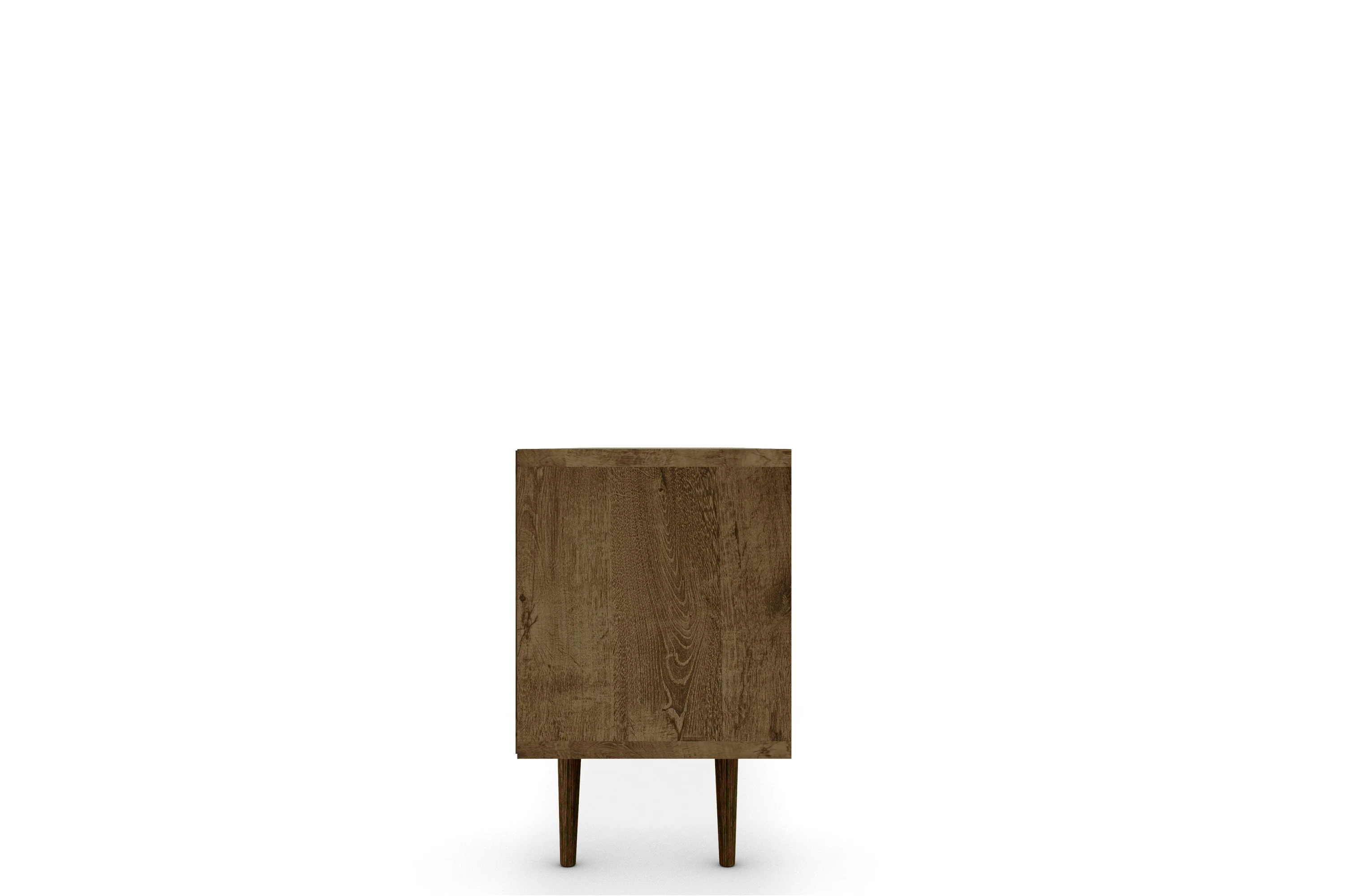 Liberty 70.86" Mid-Century Modern TV Stand in Rustic Brown and Aqua Blue - Image 5