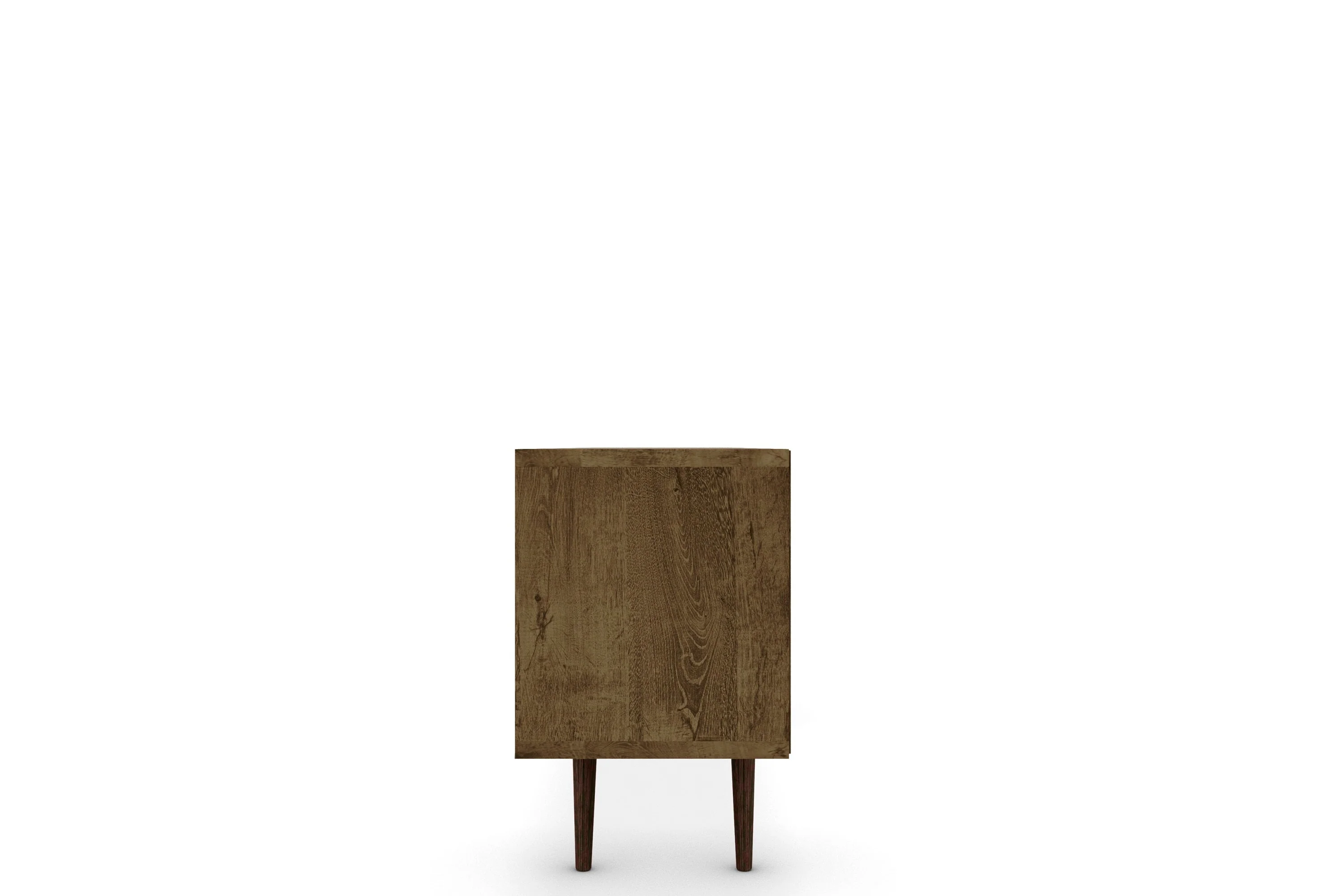 Liberty 70.86" Mid-Century Modern TV Stand in Rustic Brown and White - Image 5