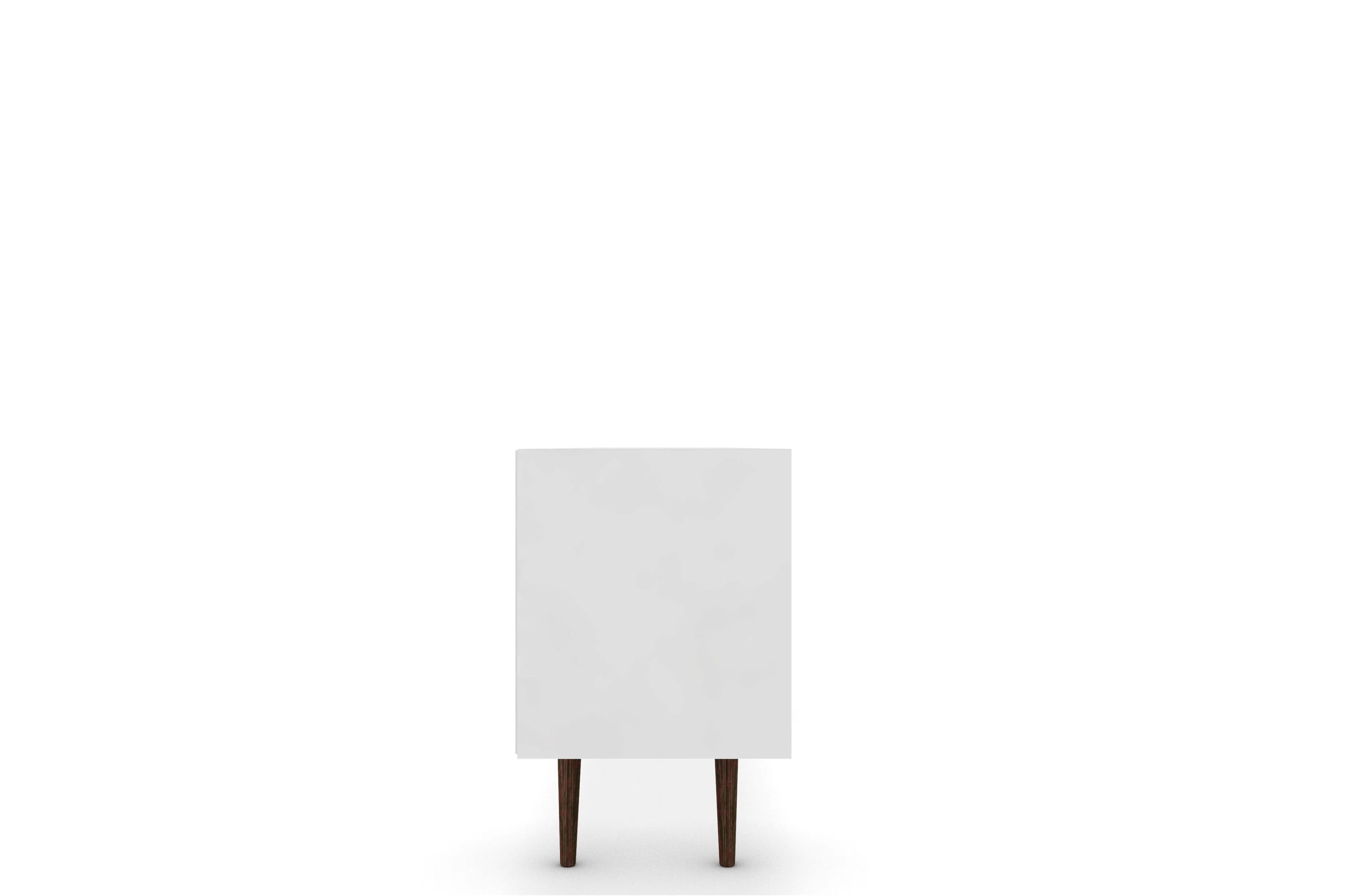 Liberty 70.86" Mid-Century Modern TV Stand in White and Aqua Blue - Image 6