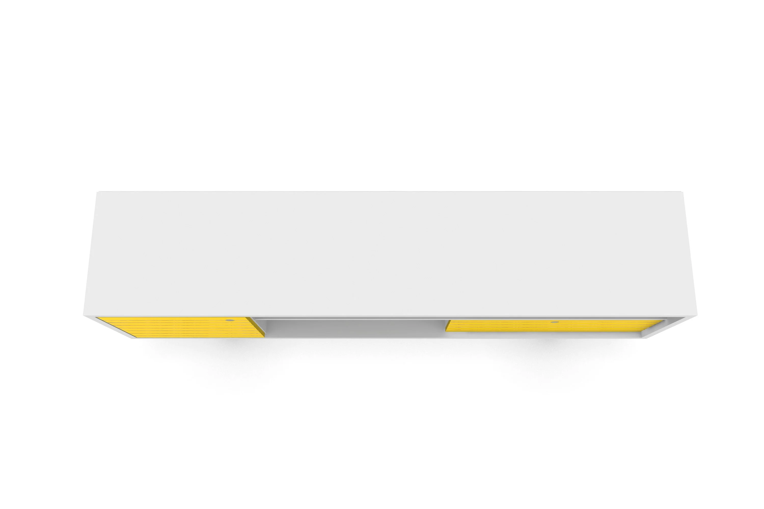 Liberty 70.86" Mid-Century Modern TV Stand in White and Yellow - Image 7