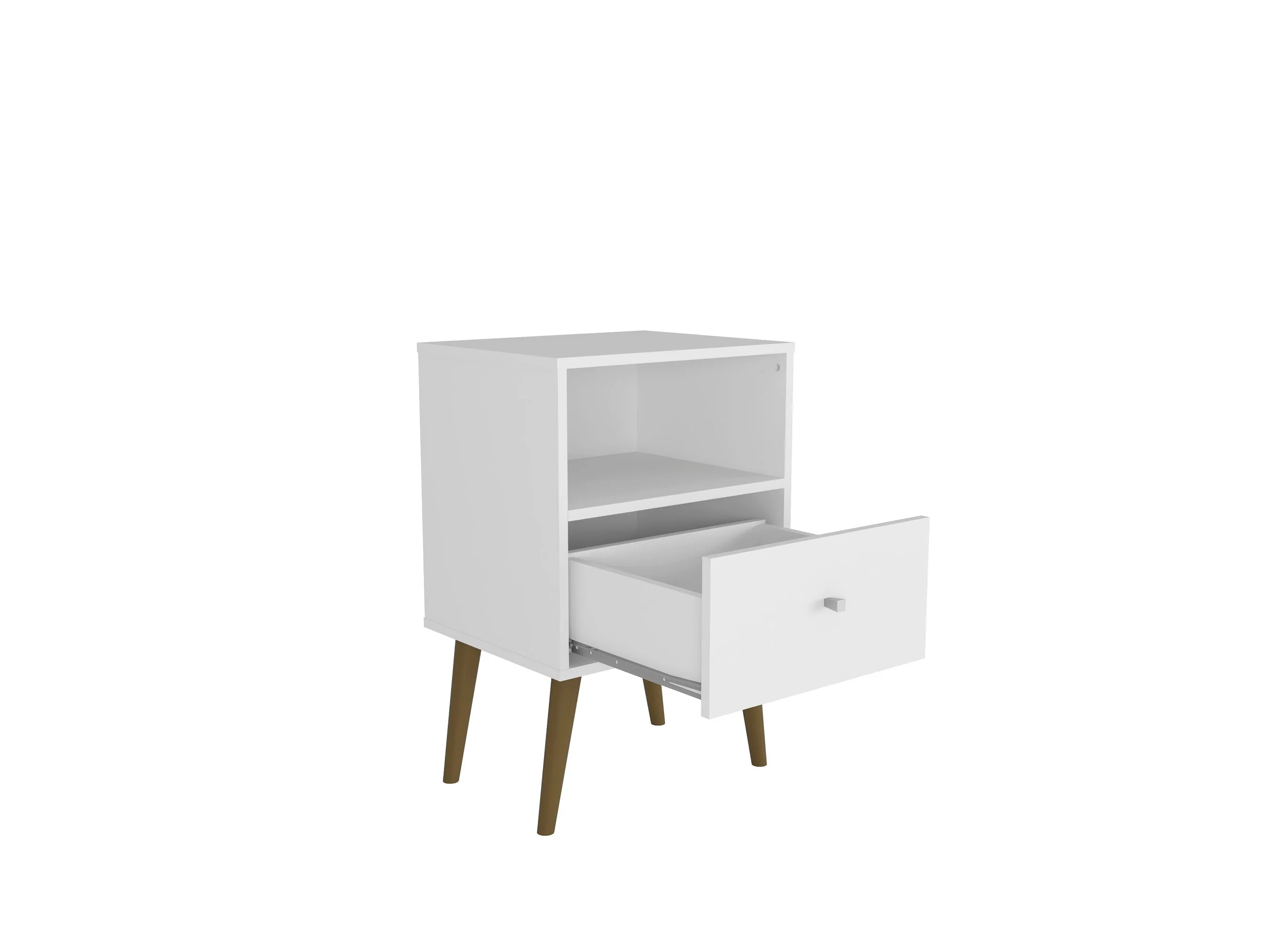 Liberty Mid-Century Modern Nightstand 1.0 in White - Image 4