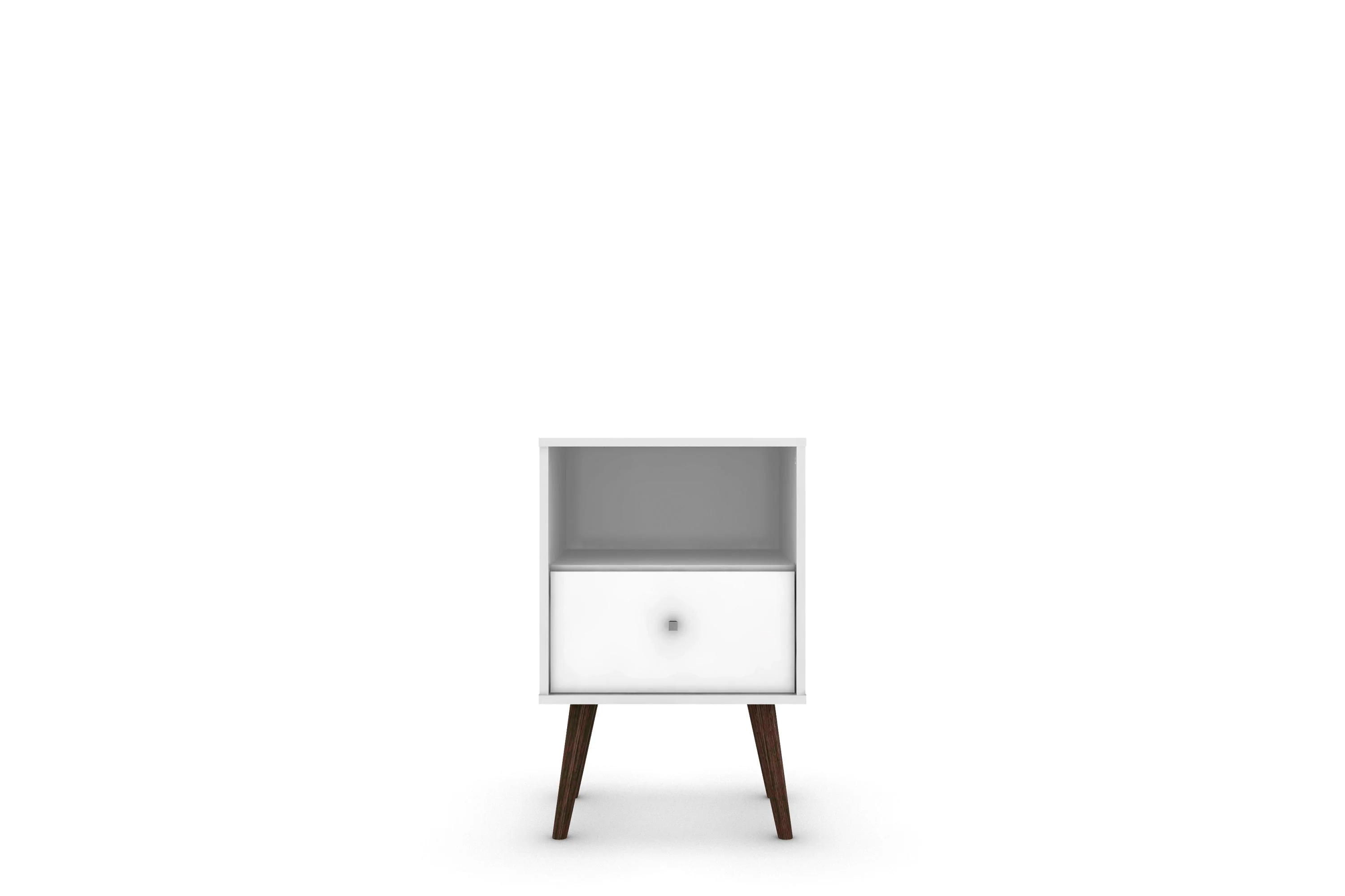 Liberty Mid-Century Modern Nightstand 1.0 in White - Image 7
