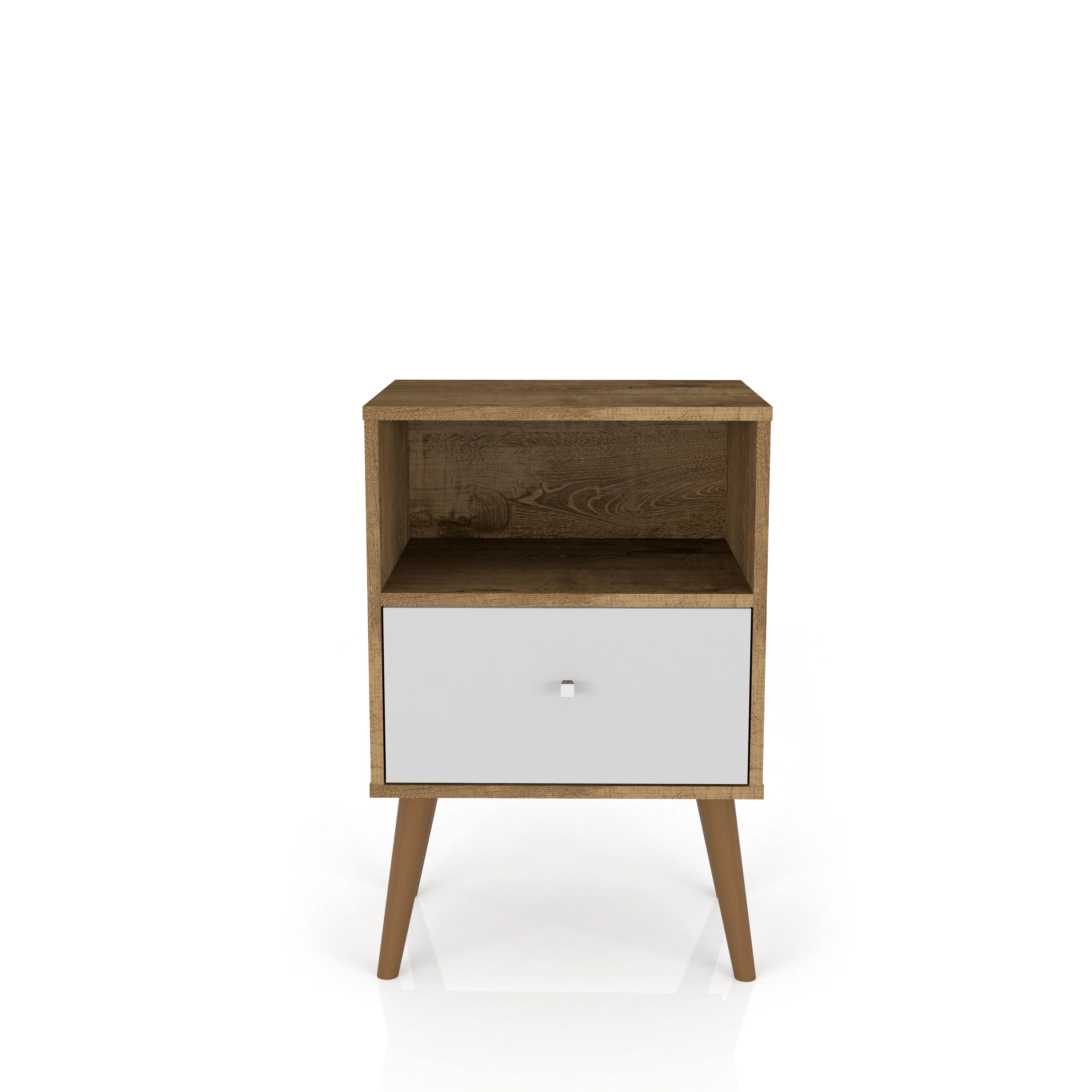 Liberty Nightstand 1.0 in Rustic Brown and White - Image 8
