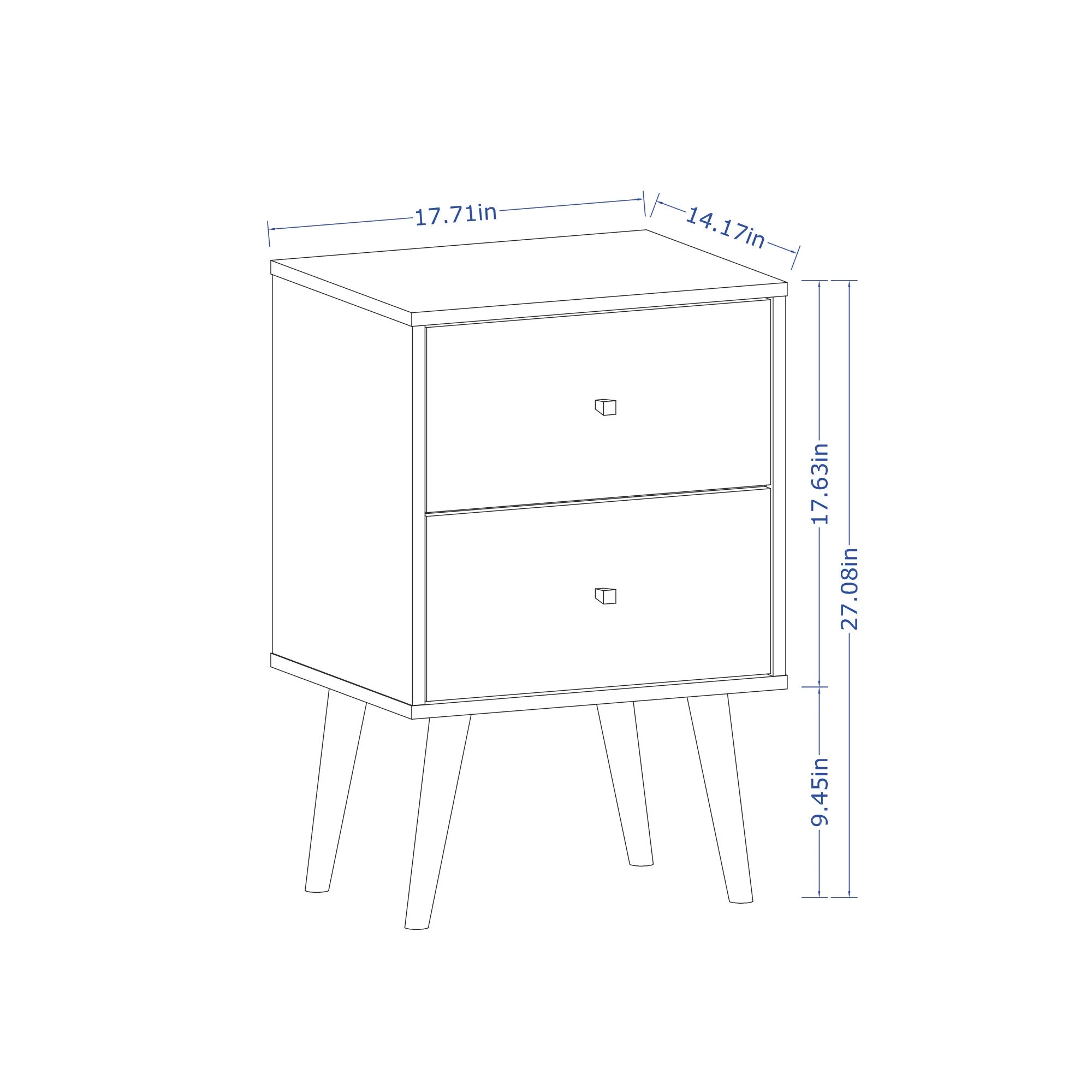 Liberty Nightstand 2.0 in Rustic Brown and Yellow - Image 3