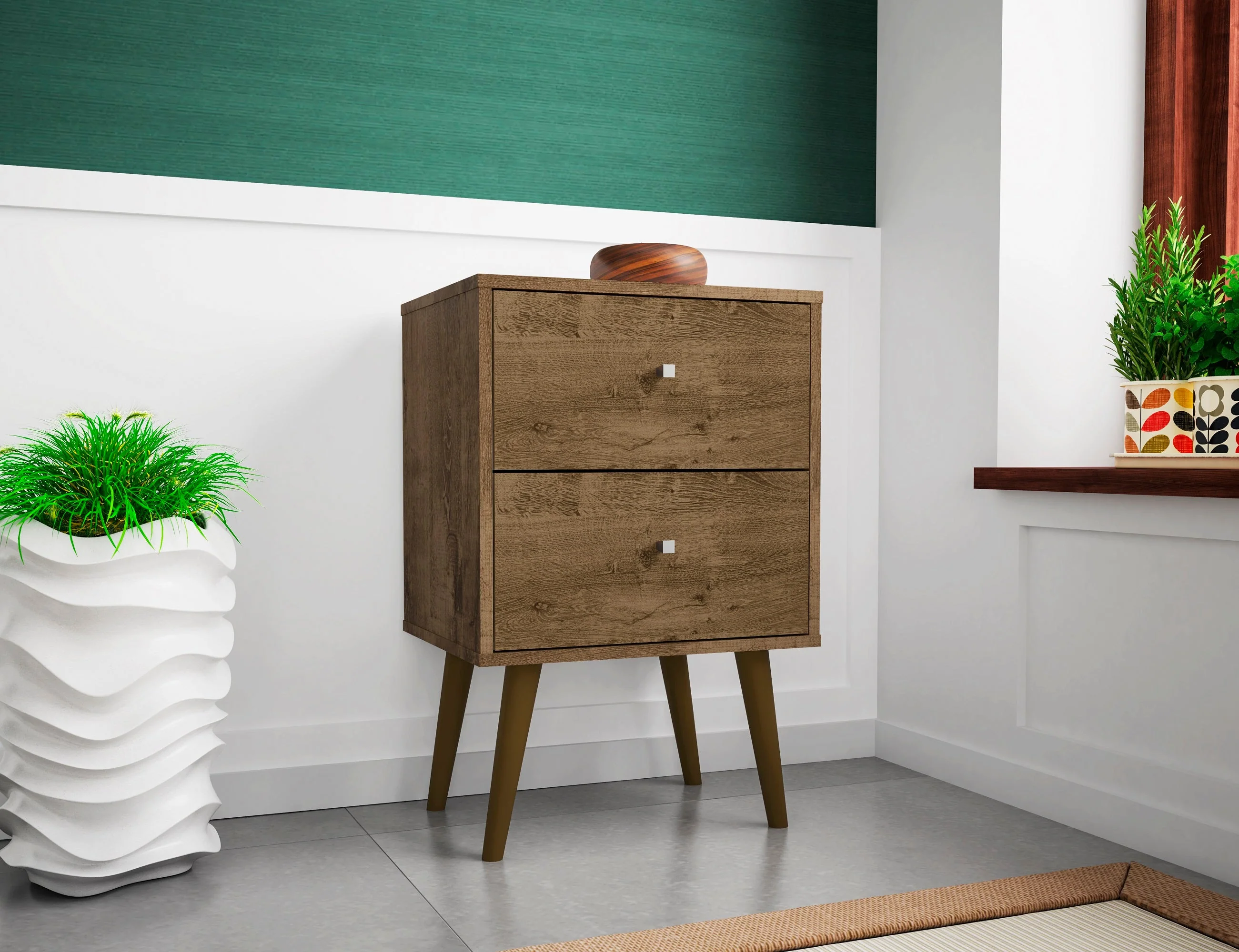 Liberty Nightstand 2.0 in Rustic Brown - Image 2