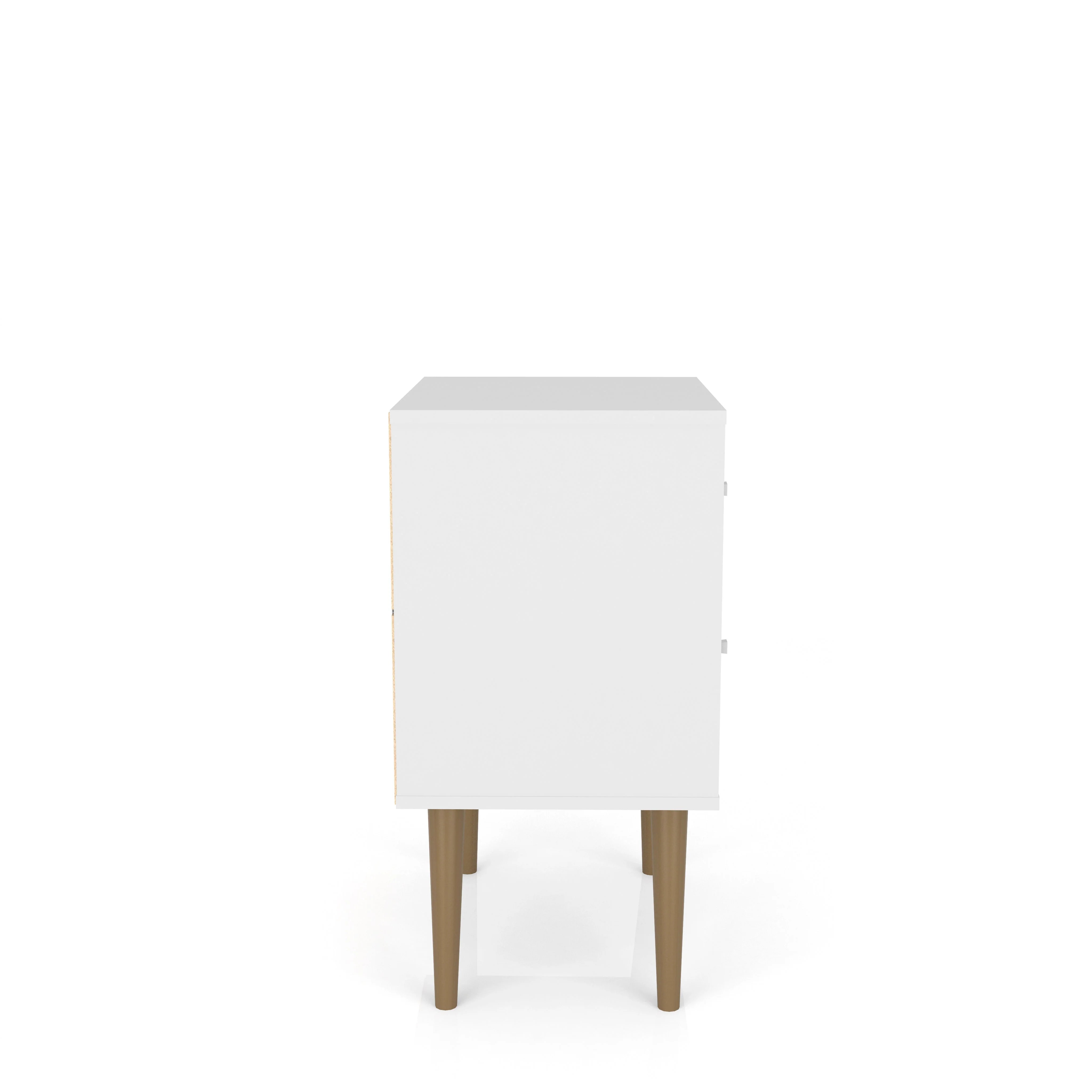 Liberty Nightstand 2.0 in White and 3D Brown Prints - Image 5