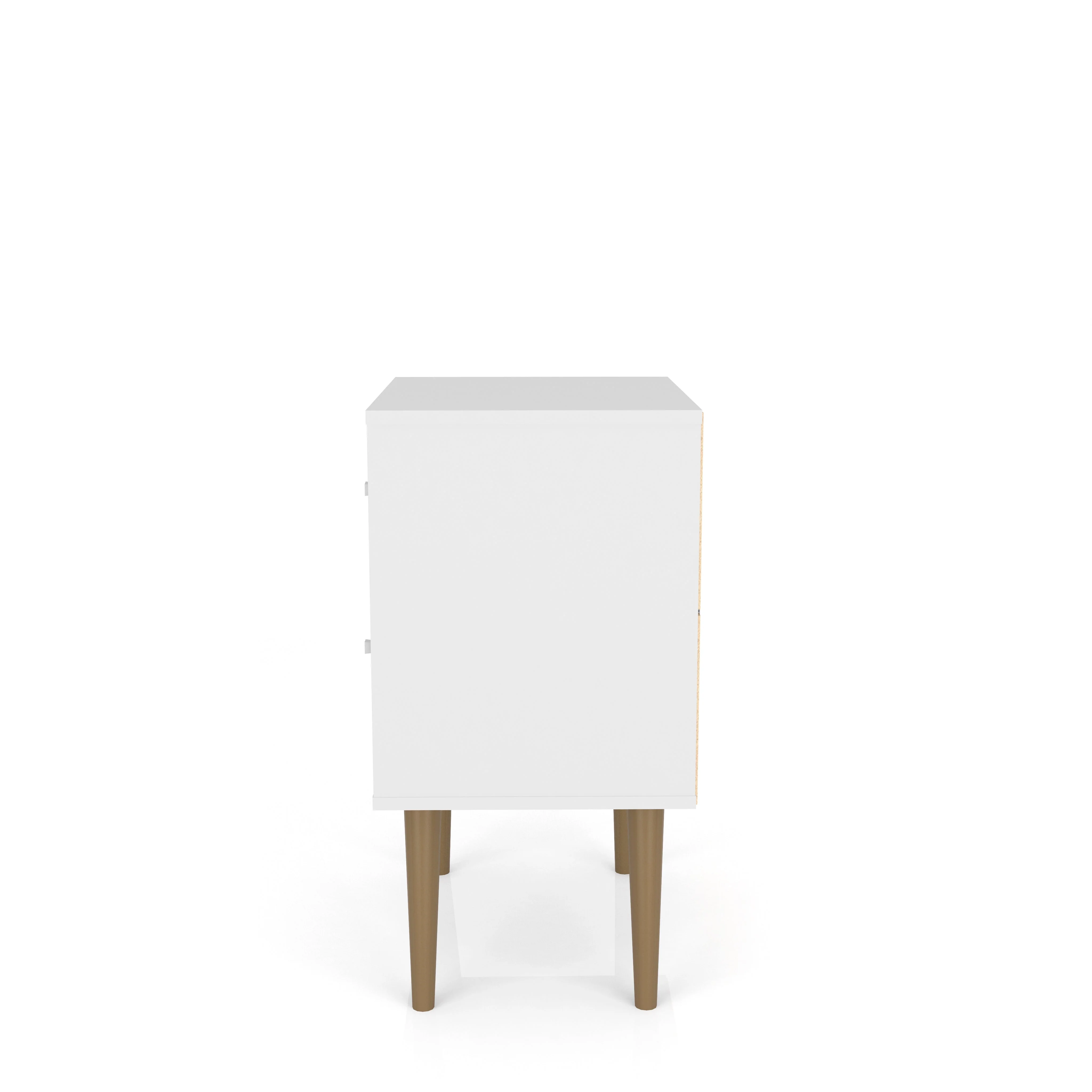 Liberty Nightstand 2.0 in White and 3D Brown Prints - Image 6