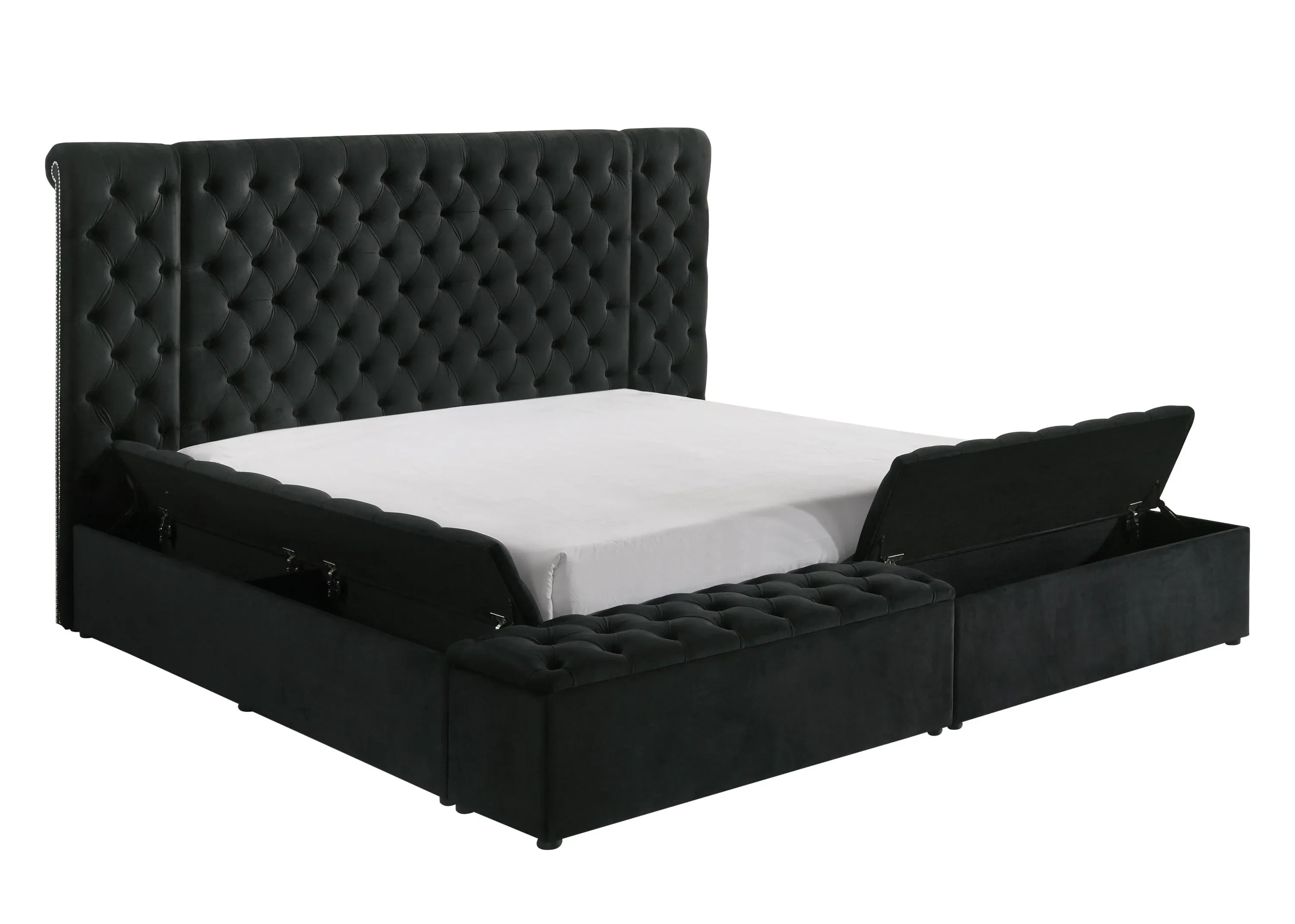 Liliana King Black Panel Bed - Image 4