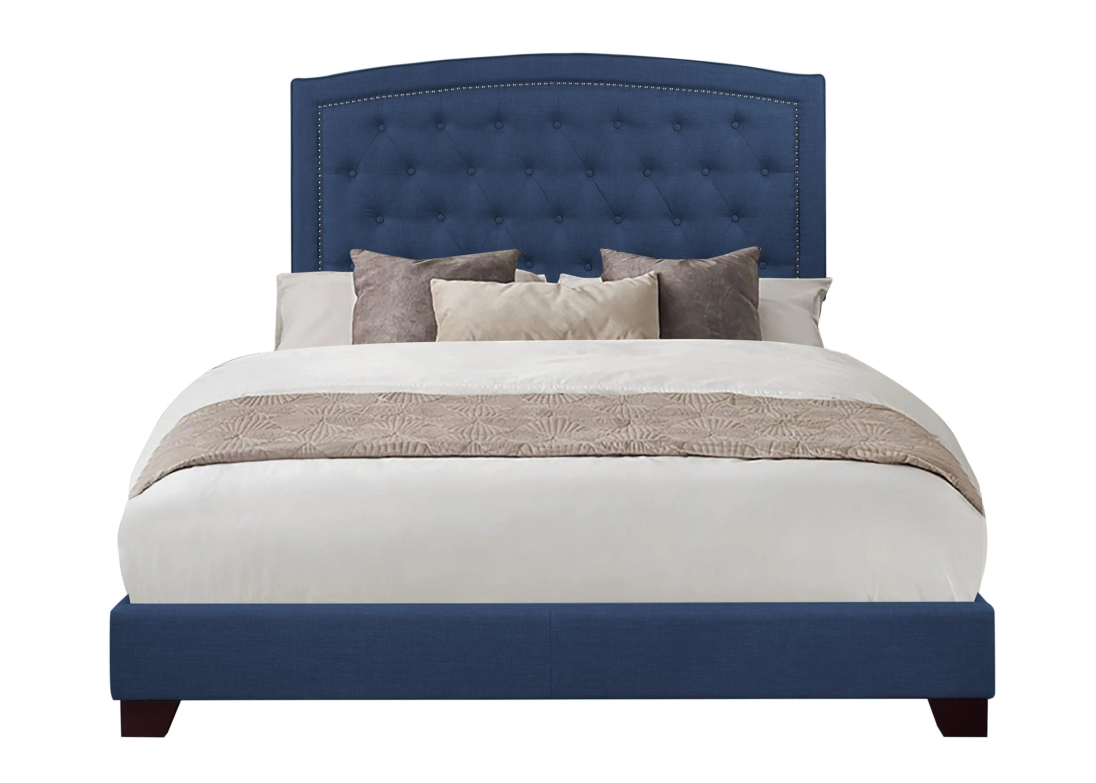 Linda Blue King Upholstered Bed - Image 2