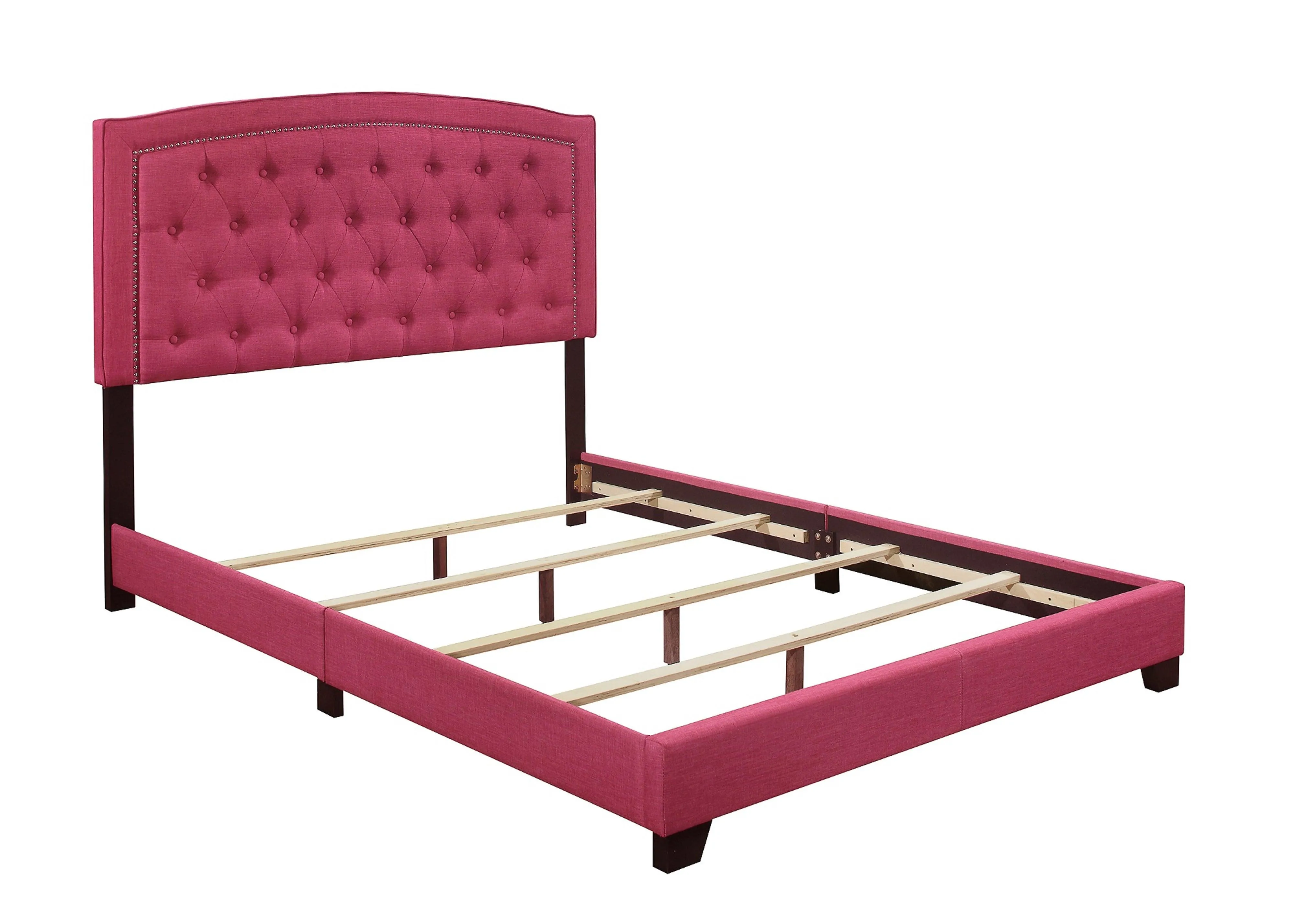 Linda Pink Queen Upholstered Bed - Image 2