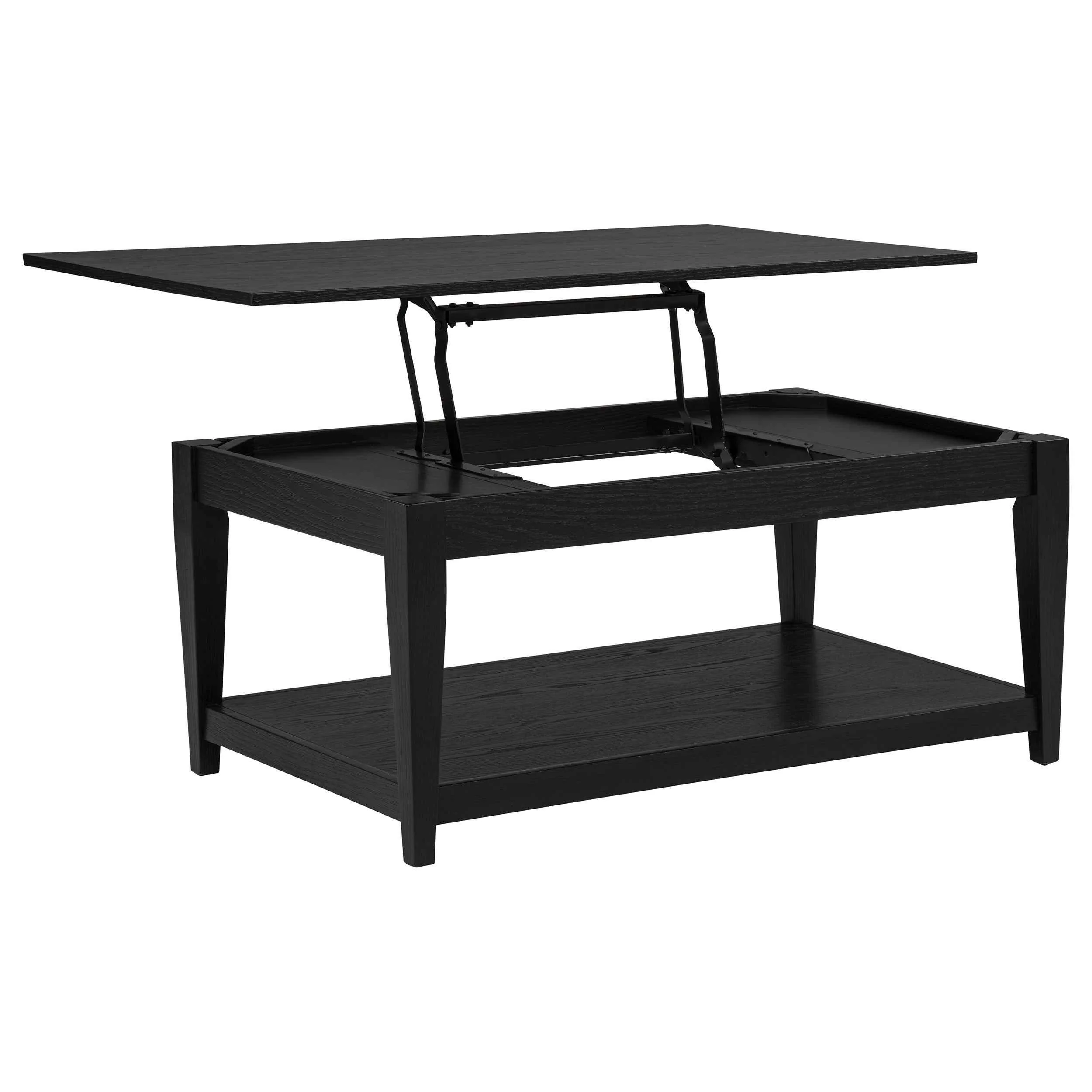 Lindenton Black 3-piece Wood Lift-Top Coffee and End Table Set - Image 8