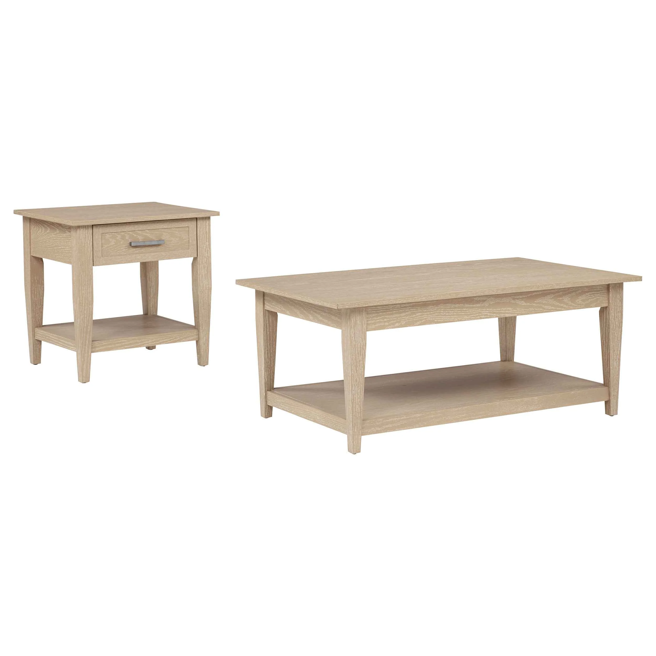 Lindenton Blonde 2-piece Wood Lift-Top Coffee and End Table Set - Image 3