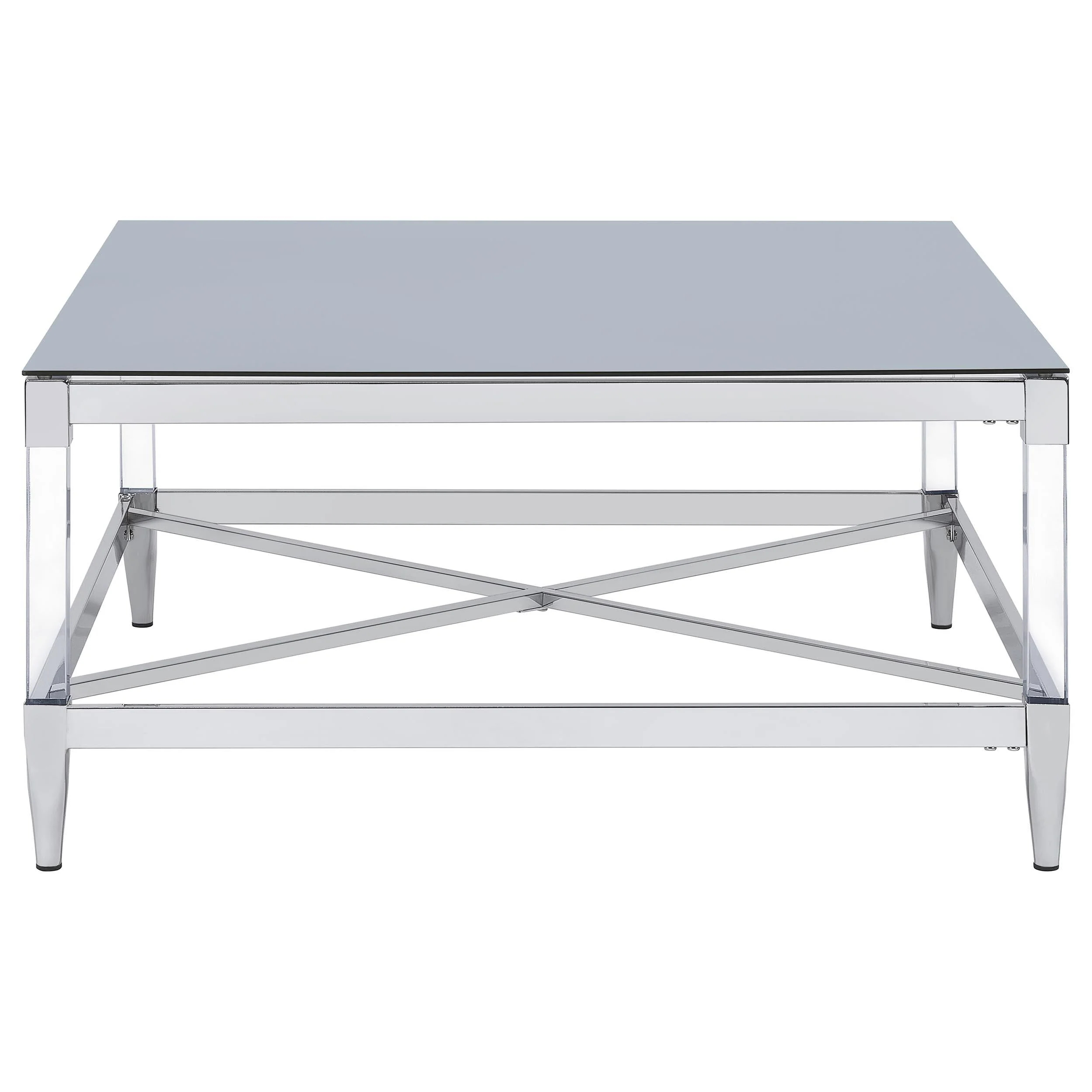 Lindley Chrome 2-Piece Square Coffee and End Table Set - Image 8