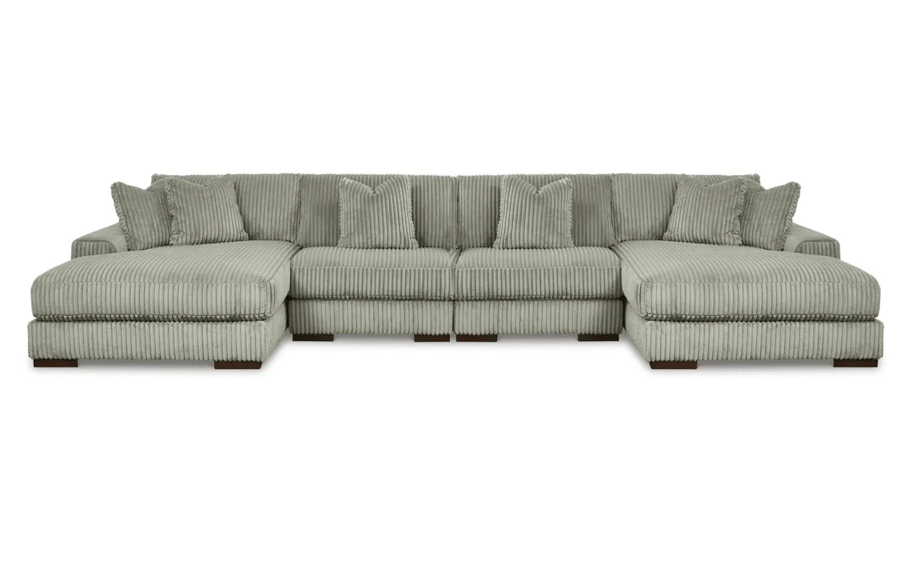 Lindyn Fog 4-Piece Modular Double Chaise Sectional