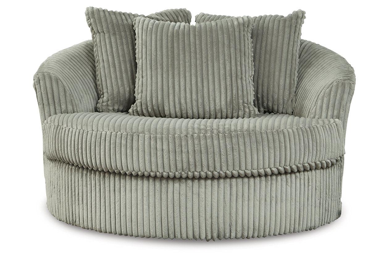Lindyn Fog Oversized Swivel Accent Chair - Image 3