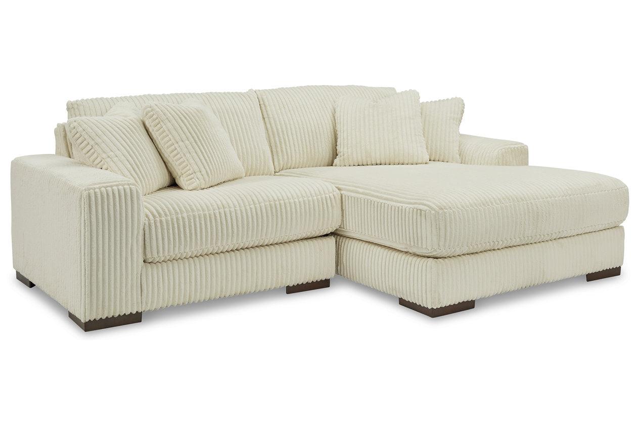Lindyn Ivory 2-Piece Right Arm Facing Modular Chaise Sectional - Image 2
