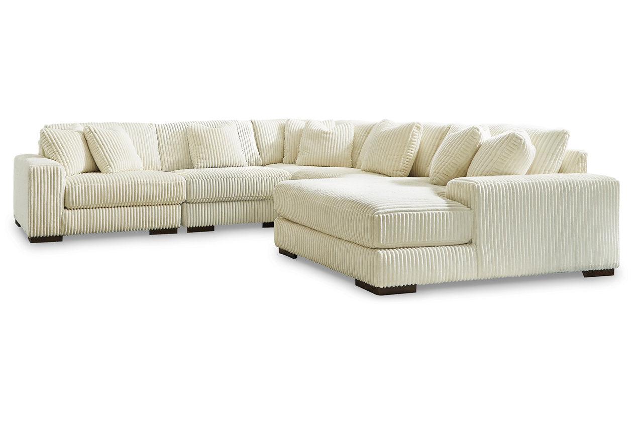 Lindyn Ivory 5-Piece Right Arm Facing Modular Chaise Sectional - Image 2