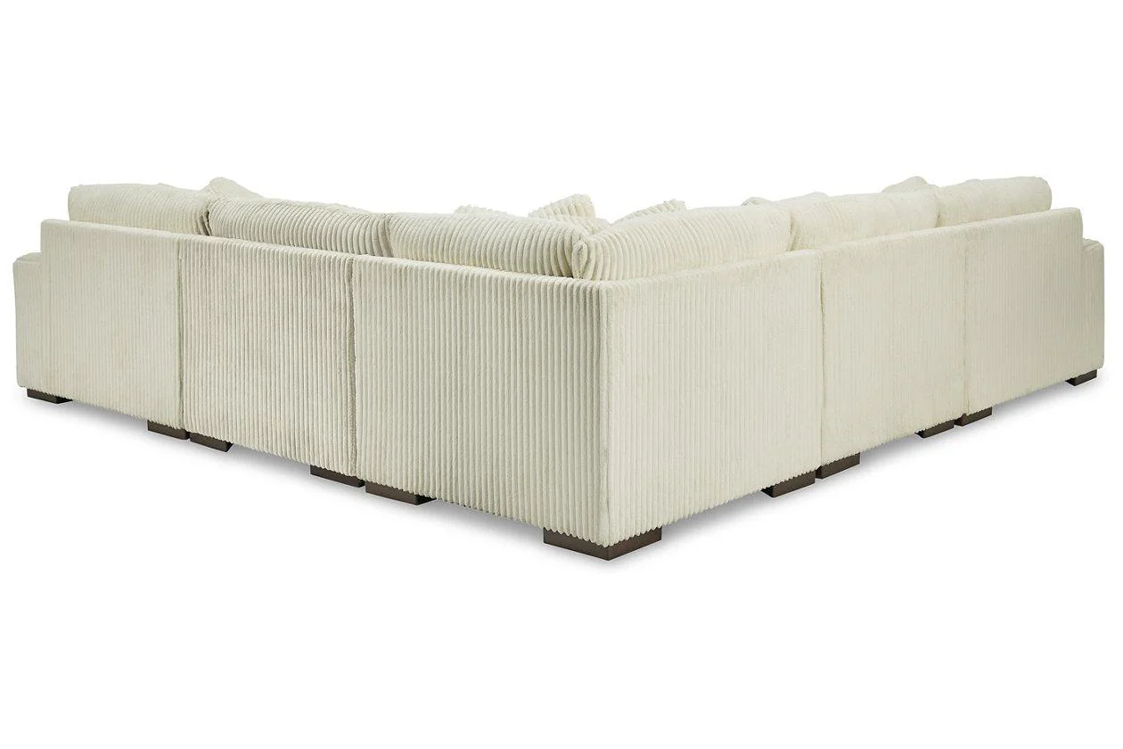 Lindyn Ivory 5-Piece Right Arm Facing Modular Chaise Sectional - Image 3