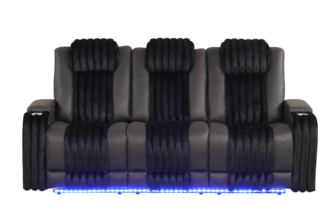 Lita Black Reclining Living Room Set - Image 4