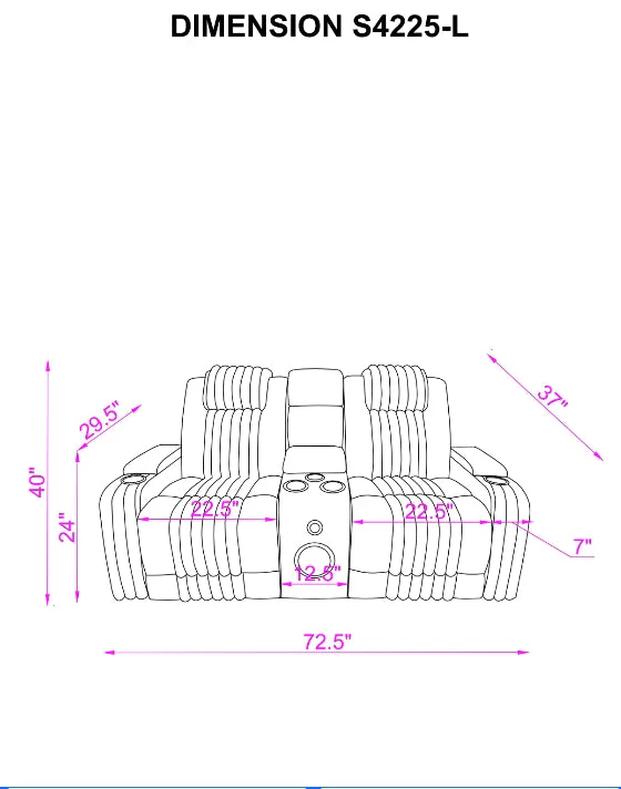 Lita Brown Reclining Living Room Set - Image 11