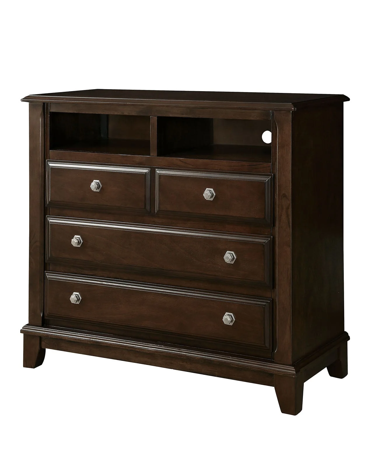 Litchville Brown Cherry Media Chest