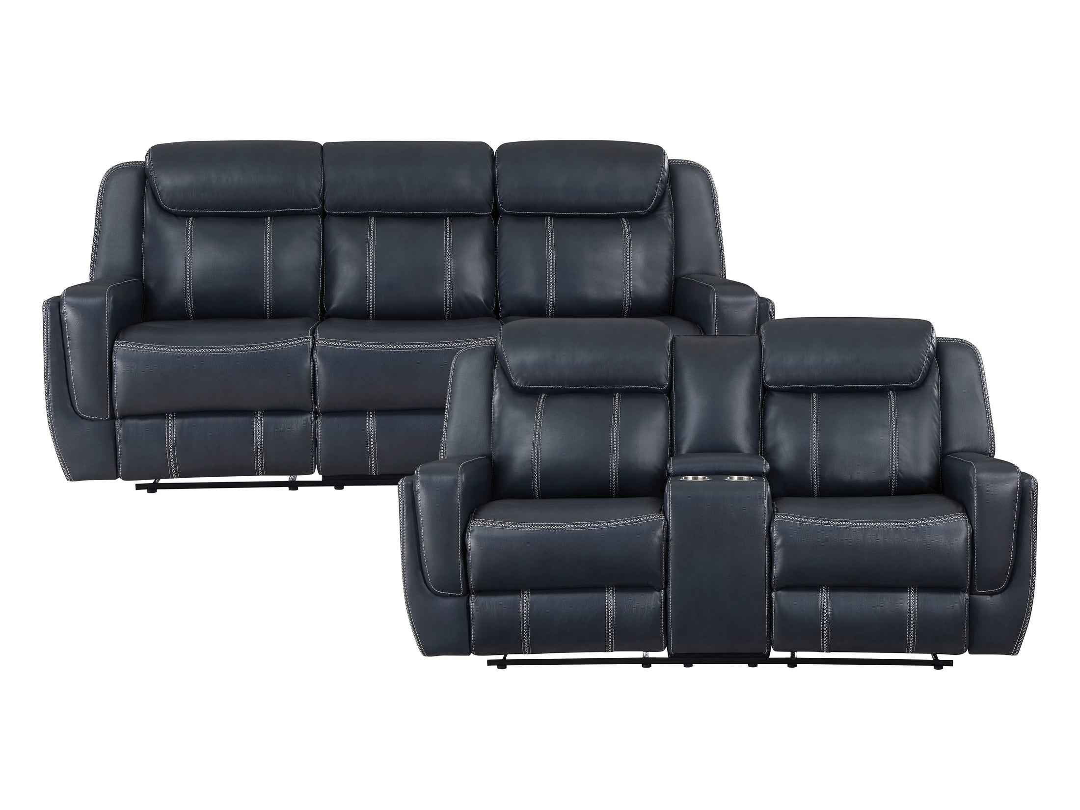 Littleton Blue Sofa & Loveseat