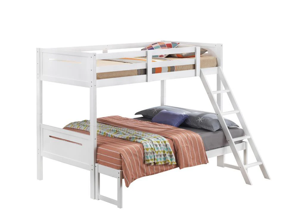 Littleton White Twin/Full Bunk Bed - Image 3