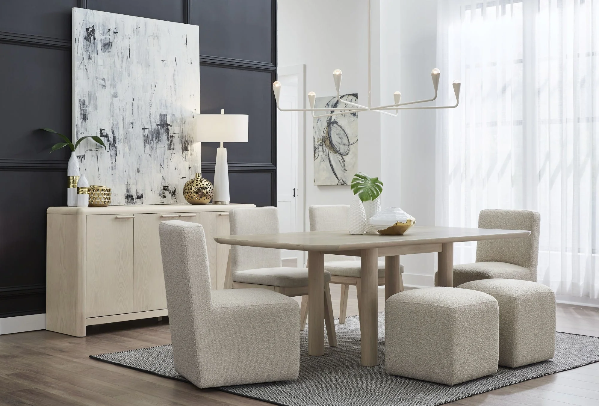 Liv Brun Fully Upholstered Dining Ottoman - Image 5